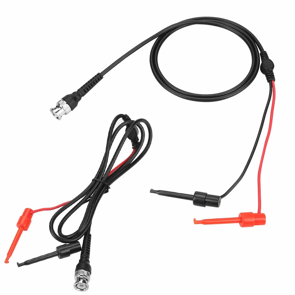 Kabel koncentryczny sondy oscyloskopowe przewód testowy BNC na podwójny hak tłokowy do testowania pracy z dwoma mini sondami zakończonymi dla mechanicznych