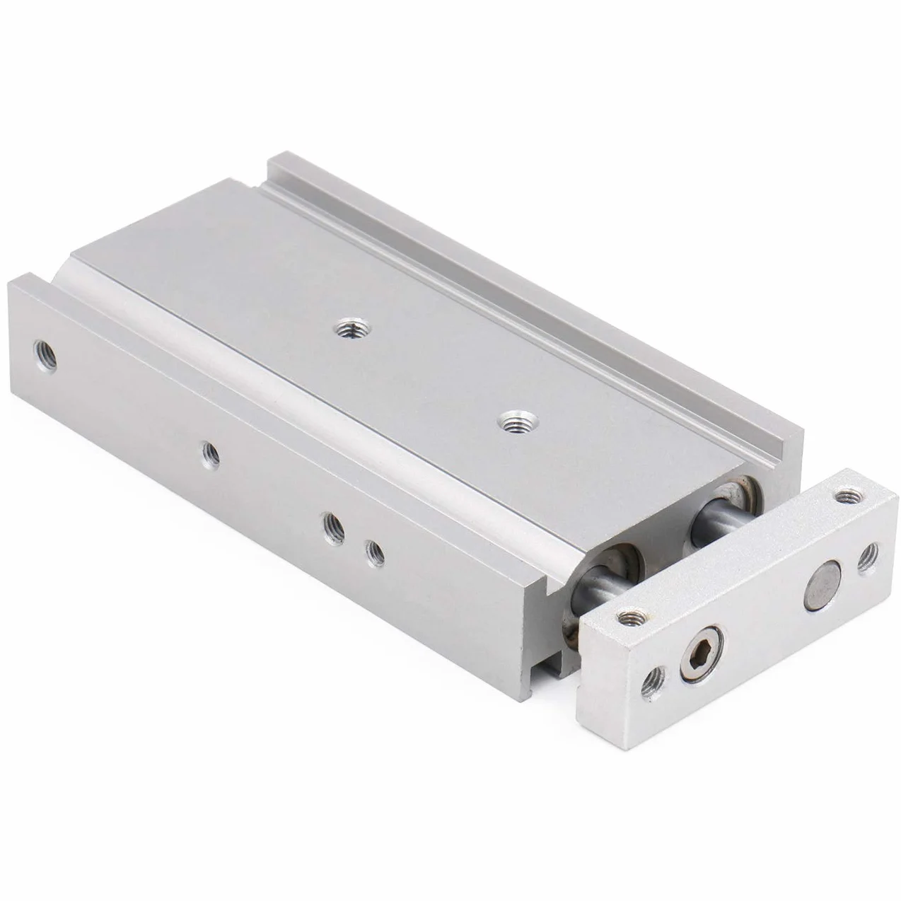 Heschen podwójny aluminiowy cylinder powietrzny CXSM 15-50 pręt prowadzący podwójny pręt prowadnica pneumatyczne łożysko ślizgowe amortyzowane 15 mm otwór 50 mm skok dwustronne działanie