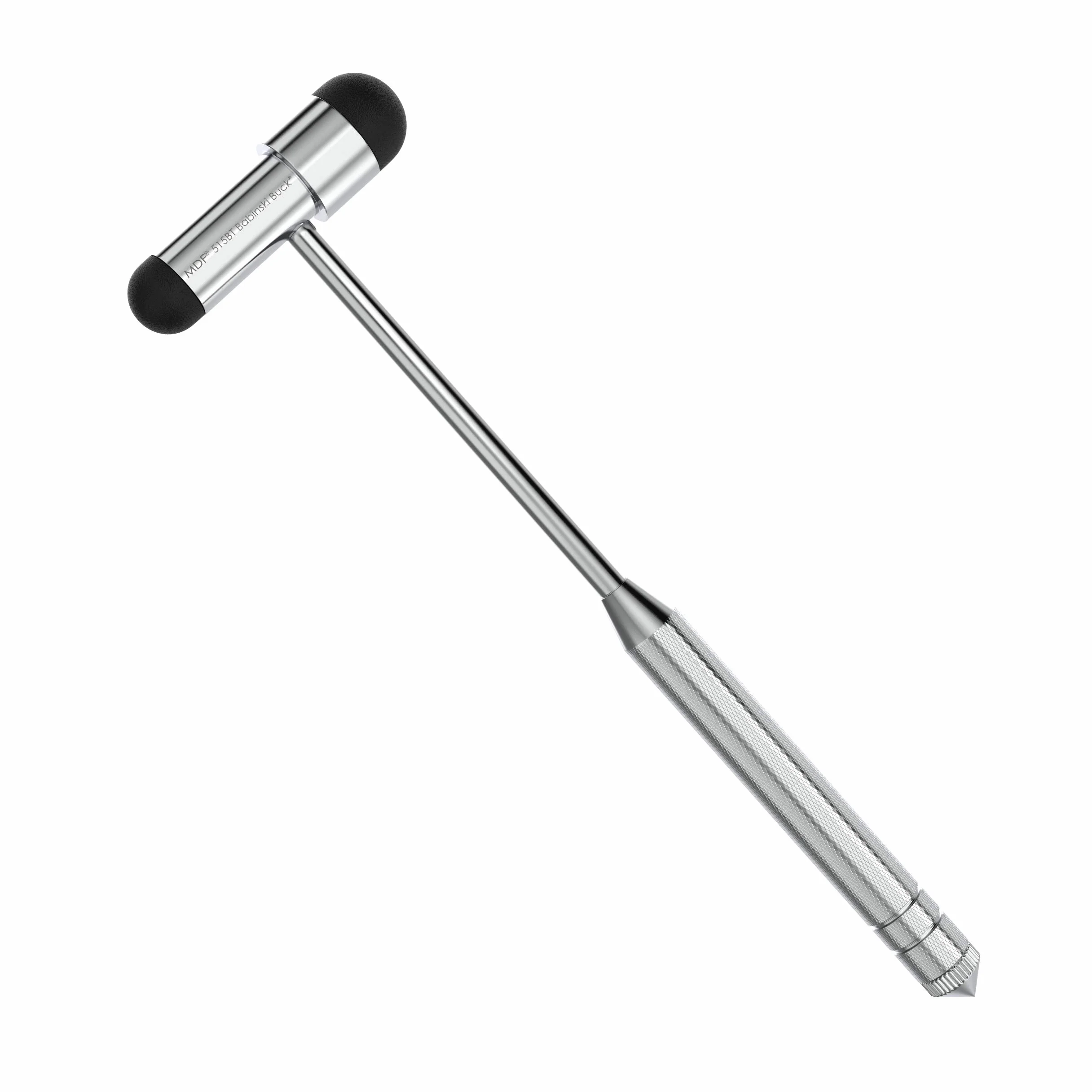 MDF Instruments Babinski Buck Neurologiczny młotek refleksyjny z wbudowaną szczotką do reakcji skórnych i powierzchownych - czarny (MDF515BT-11)