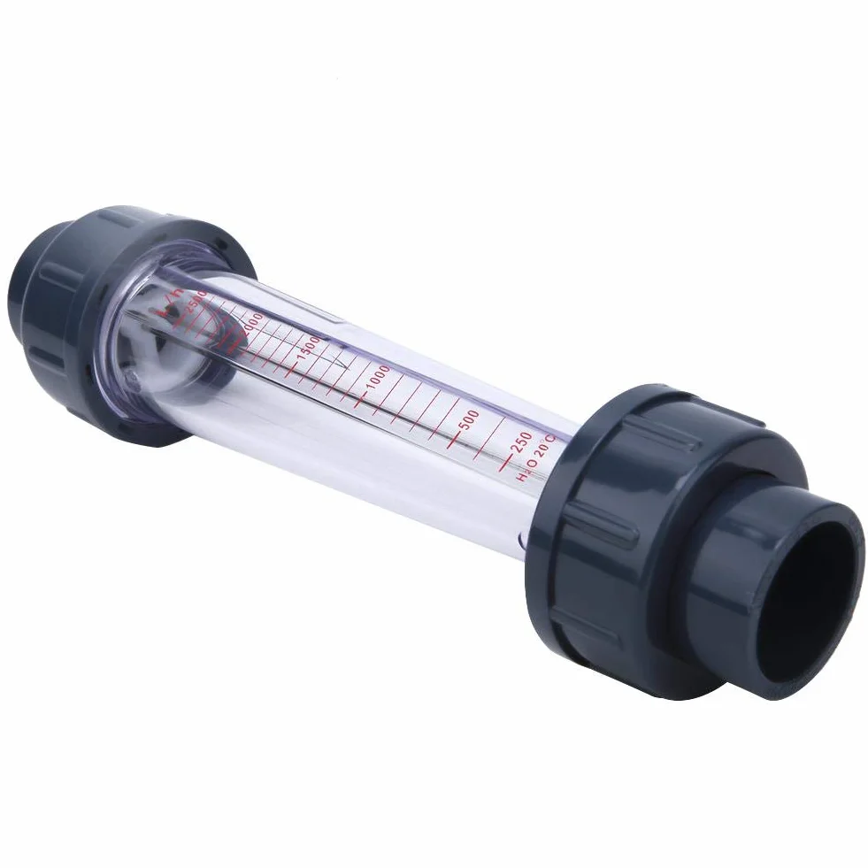 Przepływomierz z tworzywa ABS, płaski otwór z tworzywa sztucznego (średnica wewnętrzna 32 mm), LZS-25 (D) 250~2500 l/h