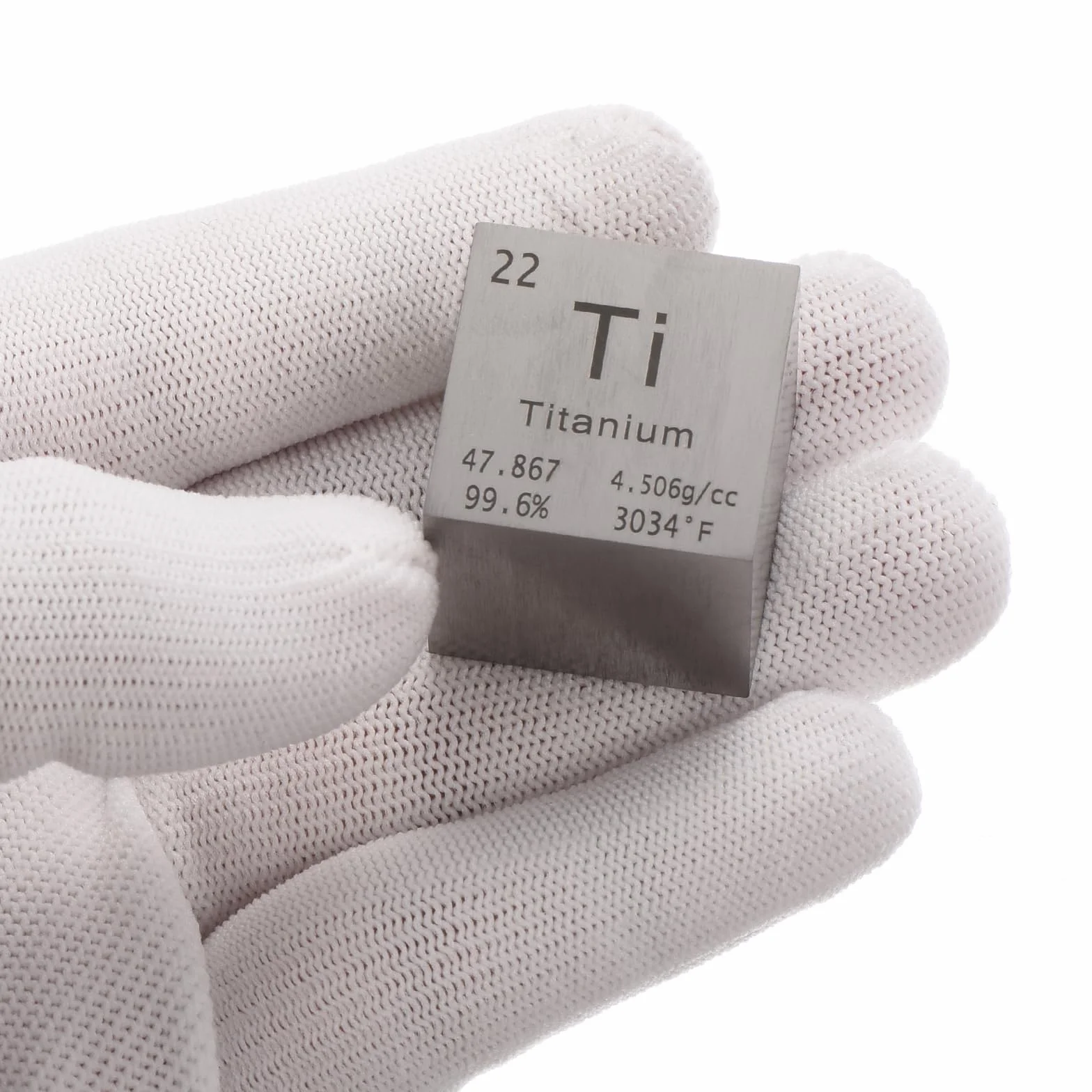 PATIKIL Kostka wolframowa tytanowy element metalowy blok o wysokiej gęstości czysty element układu okresowego kostka blok magnezu do kolekcji elementów nauczyciel laboratorium eksperyment naukowy, 2,5