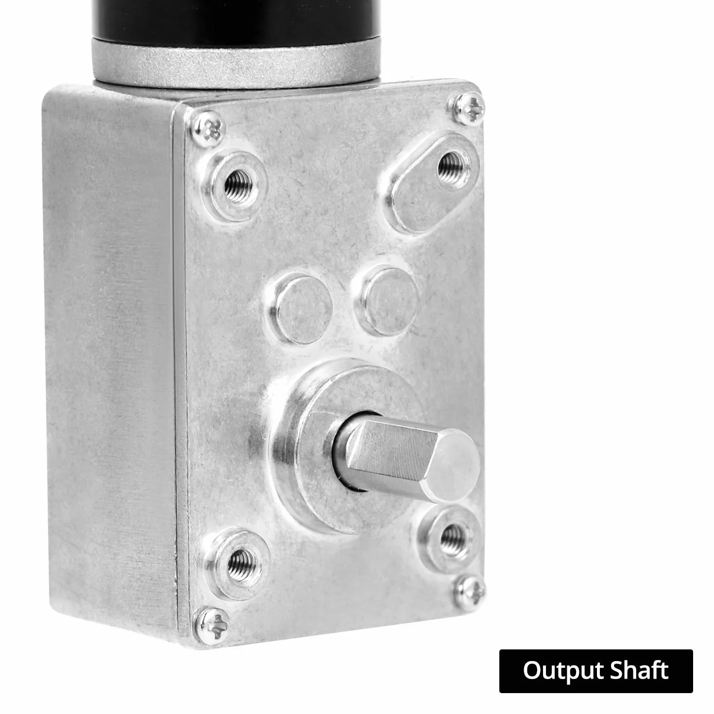 QWORK 12V 10 obr./min silnik przekładniowy ślimakowy DC, odwracalny silnik przekładniowy ślimakowy do stołów obrotowych, zamków do drzwi i maszyn namiotowych, wałek 8 mm