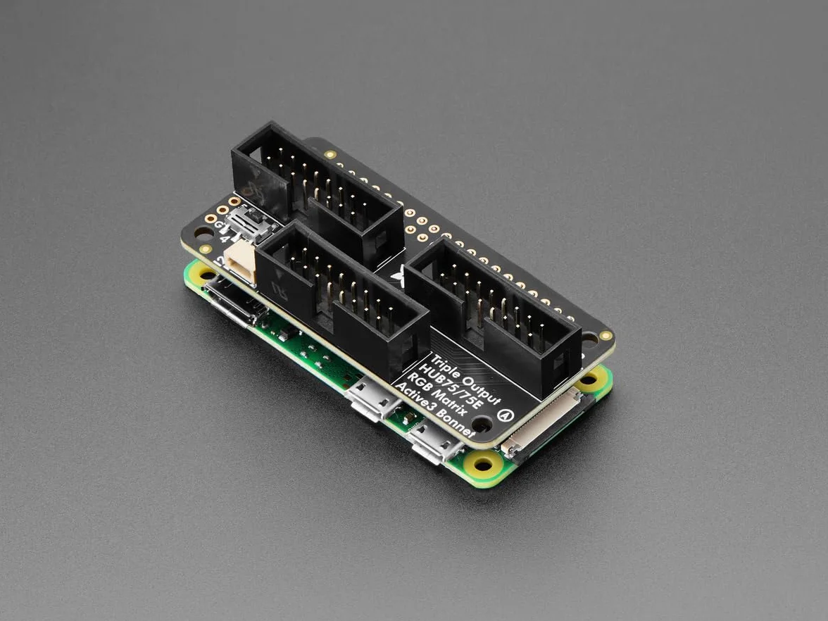 Adafruit Potrójna Matryca LED HUB75 na Raspberry Pi 6358