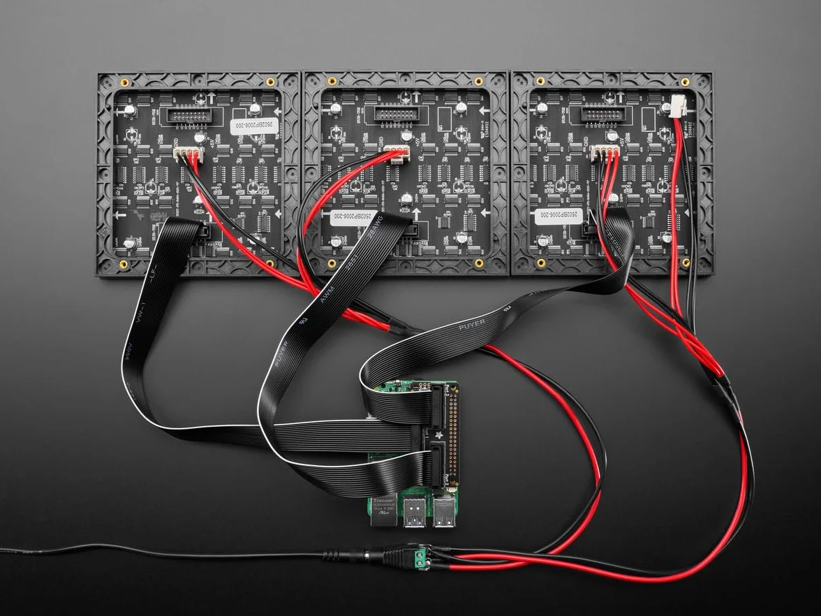 Adafruit Potrójna Matryca LED HUB75 na Raspberry Pi 6358