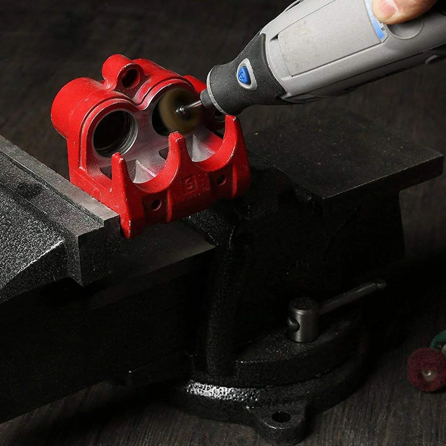 80 sztuk 25 mm tarcza szlifierska - tarcza polerująco-szlifierska do Dremel – zestaw szlifierski do metalu z 3 mm trzonkiem - narzędzie rotacyjne