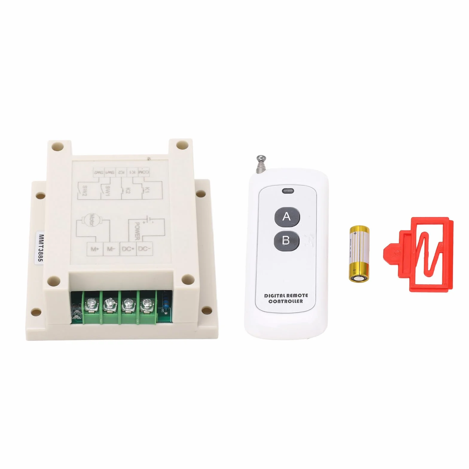 Sterownik Silnika Prądu Stałego do Przodu i do Tyłu z Pilotem 12-24 V DC 10 A Moduł Sterowania Silnikiem do Silników DC 12 V 24 V ŚwiatłA LED Systemy Kontroli Dostępu do Drzwi