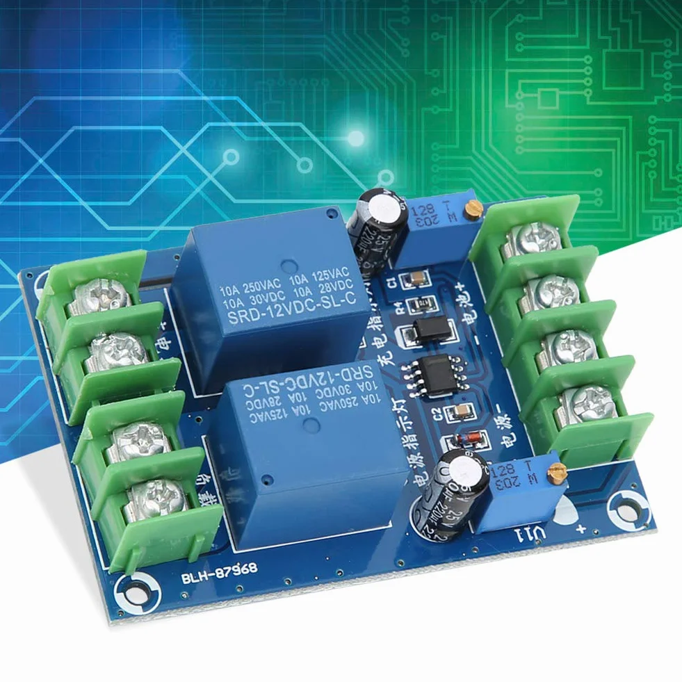 DC 12V 10A Moduł Automatycznego Przełączania Zasilania Moduł Przełączania Akumulatora Zapasowego Zasilanie Awaryjne Kontroler ładowania Moduł Zasilania, Moduł Przełączania