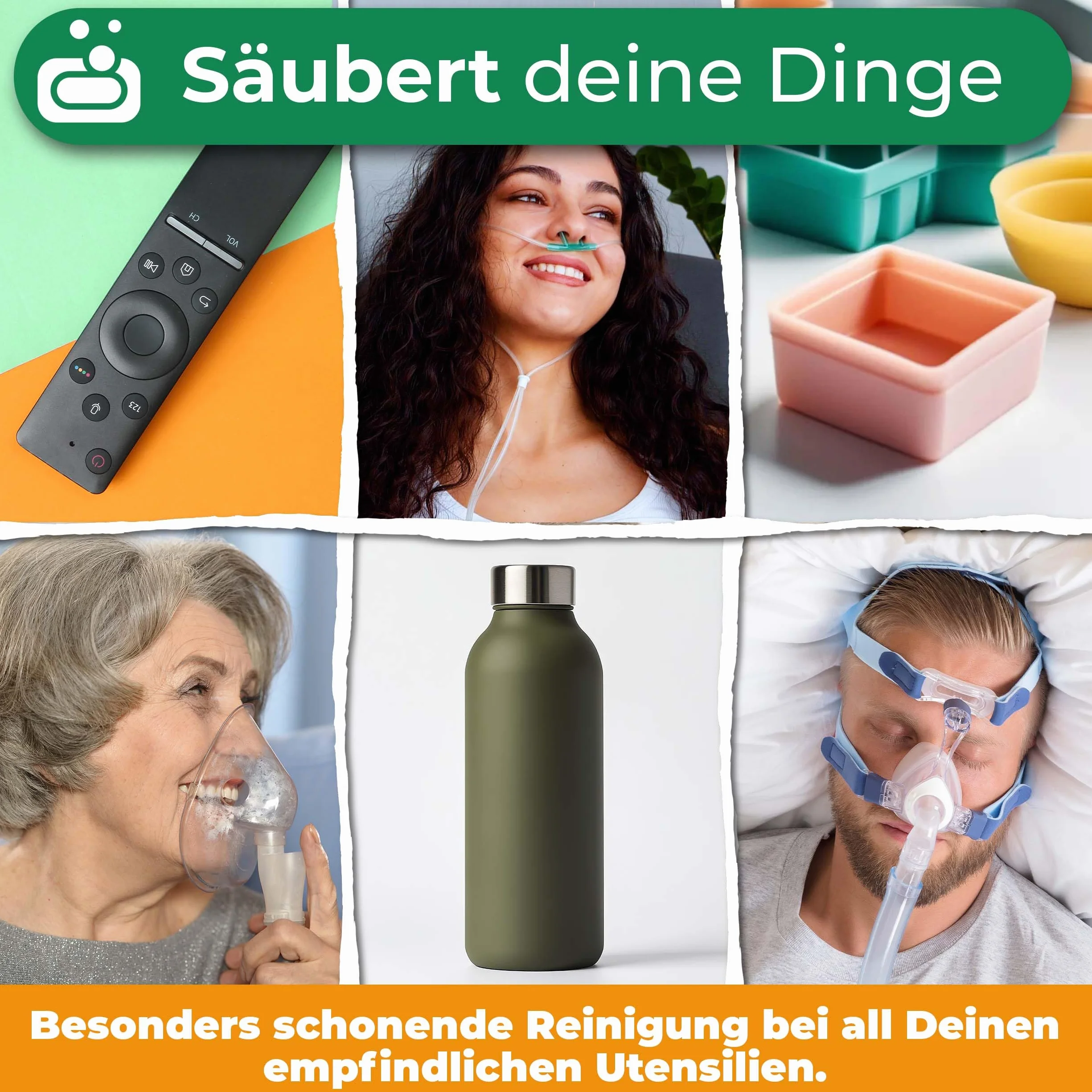 Chusteczki czyszczące CPAP 100 sztuk, bezzapachowe, bezalkoholowe, celulozowe do silikonu
