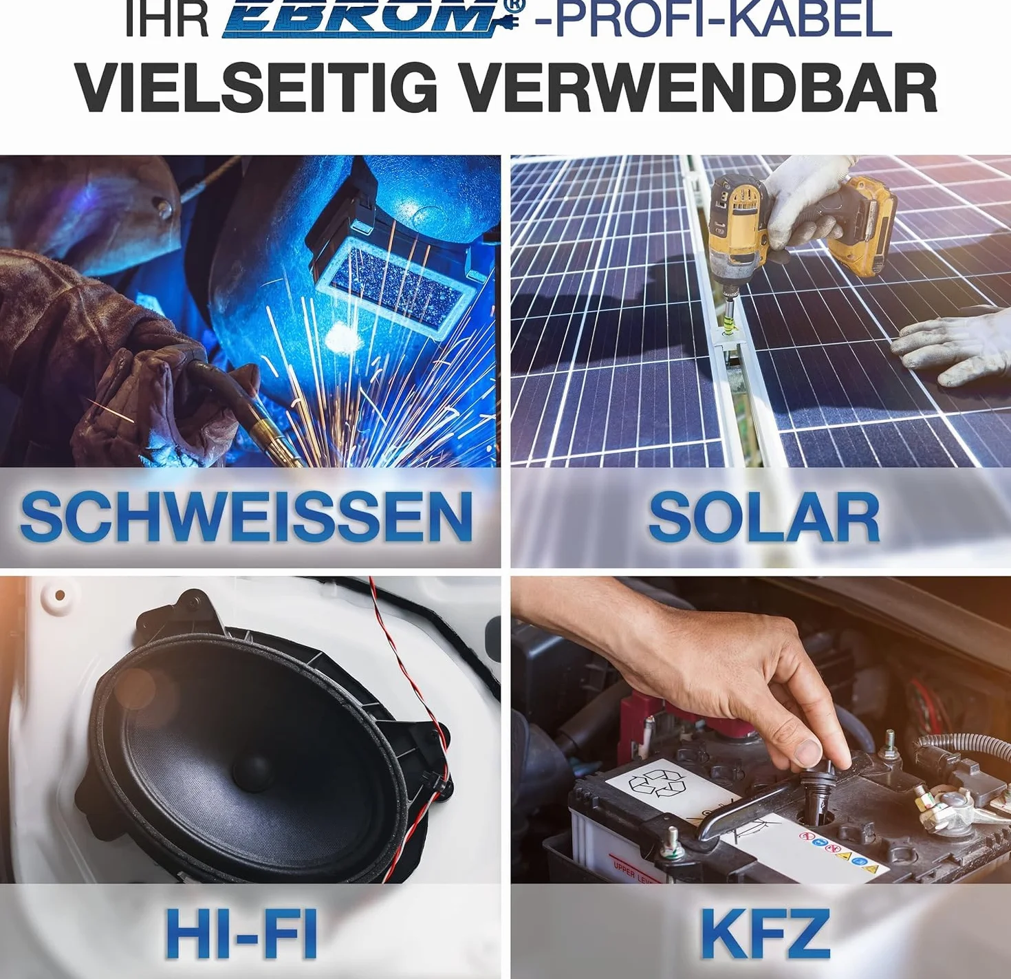 EBROM Kabel do akumulatora Hi Flex 50 mm² czerwony 99,9% miedzi OFC