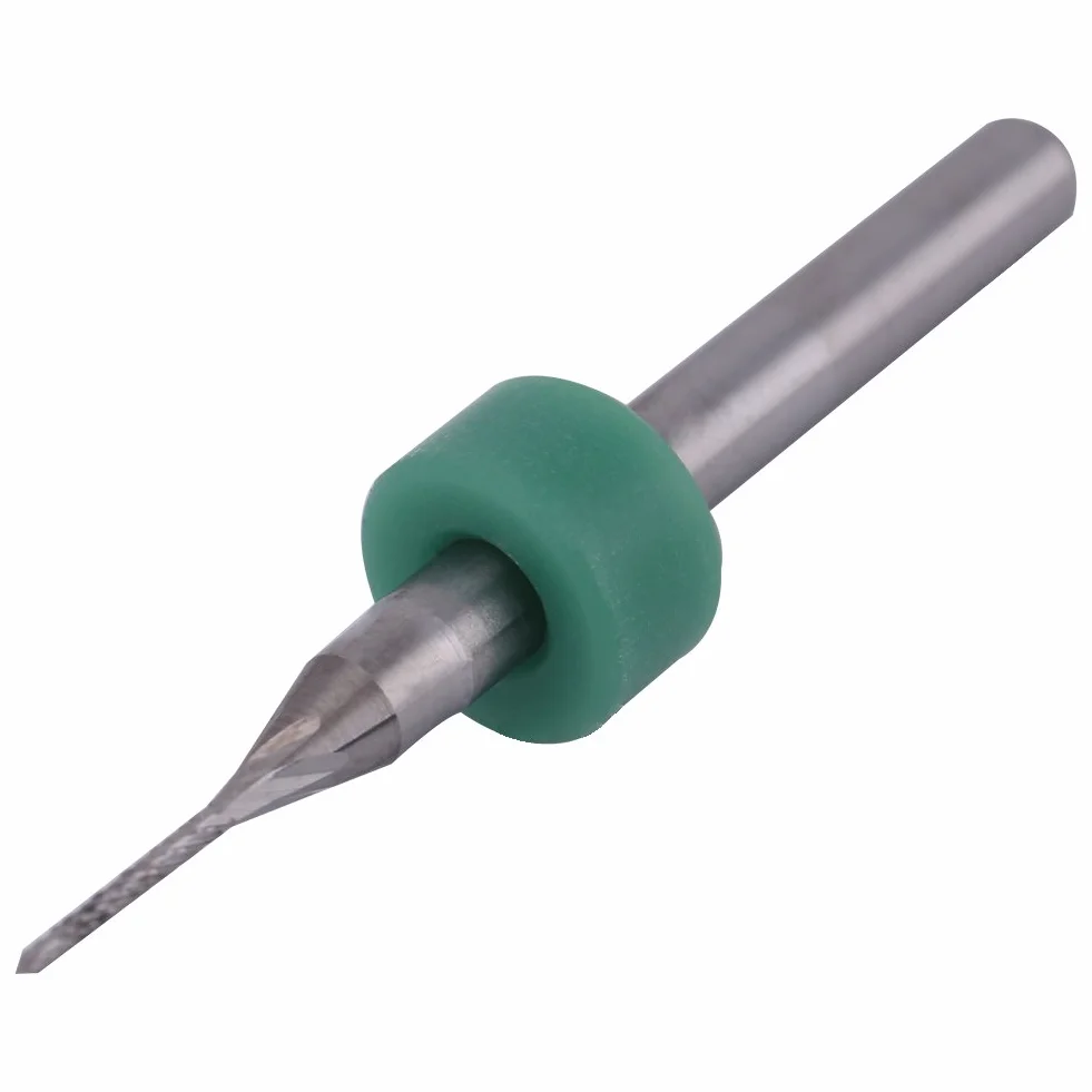 Frezy do grawerowania z węglików spiekanych stalowe 1/8 cala 10 sztuk 0,5-1,4 mm do PCB CNC