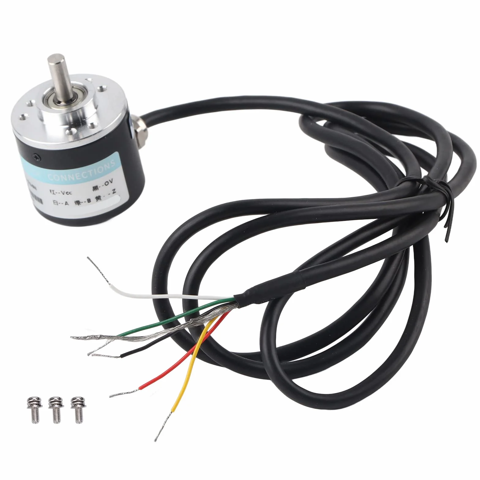 ABZ trzyfazowy enkoder fotoelektryczny DC 5-24 V 3000-6000 obr./min enkoder z masywnym trzonem do pola inżynierii automatycznej (600 HZ)
