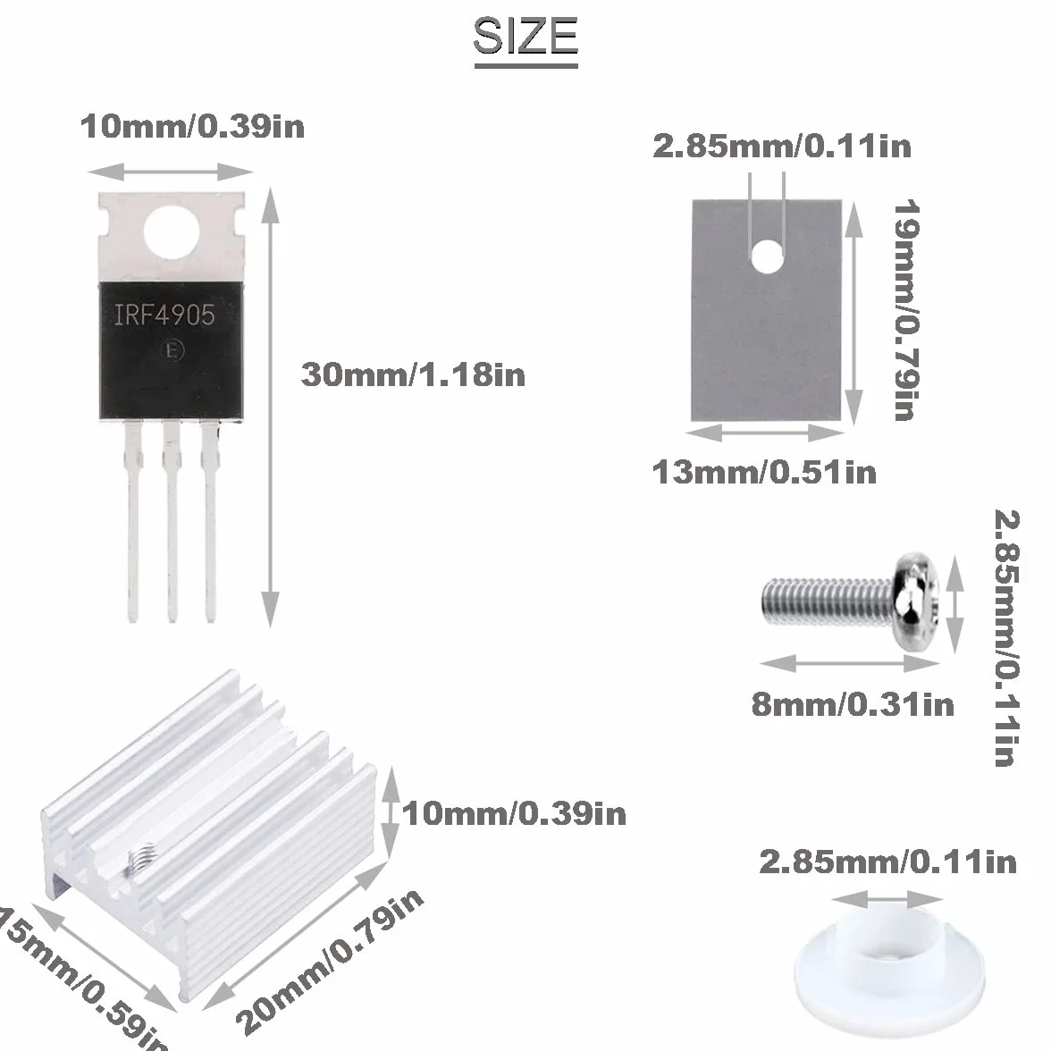 IRF4905 Mosfet IRF4905P IRF4905P IRF4905PBF 74A 55V P-Channel Power MOSFET TO-220AB Tranzystory polowe z chłodnicą Wkrętak gumowy