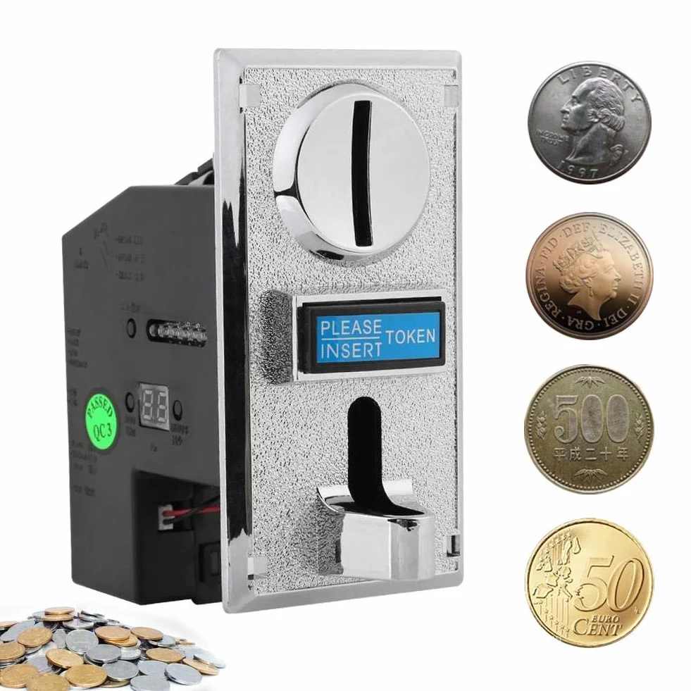 Akozon Electronic Wallet Vending Machine Arcade Game Selector, część 6 Różne typy Coin Acceptor Validator