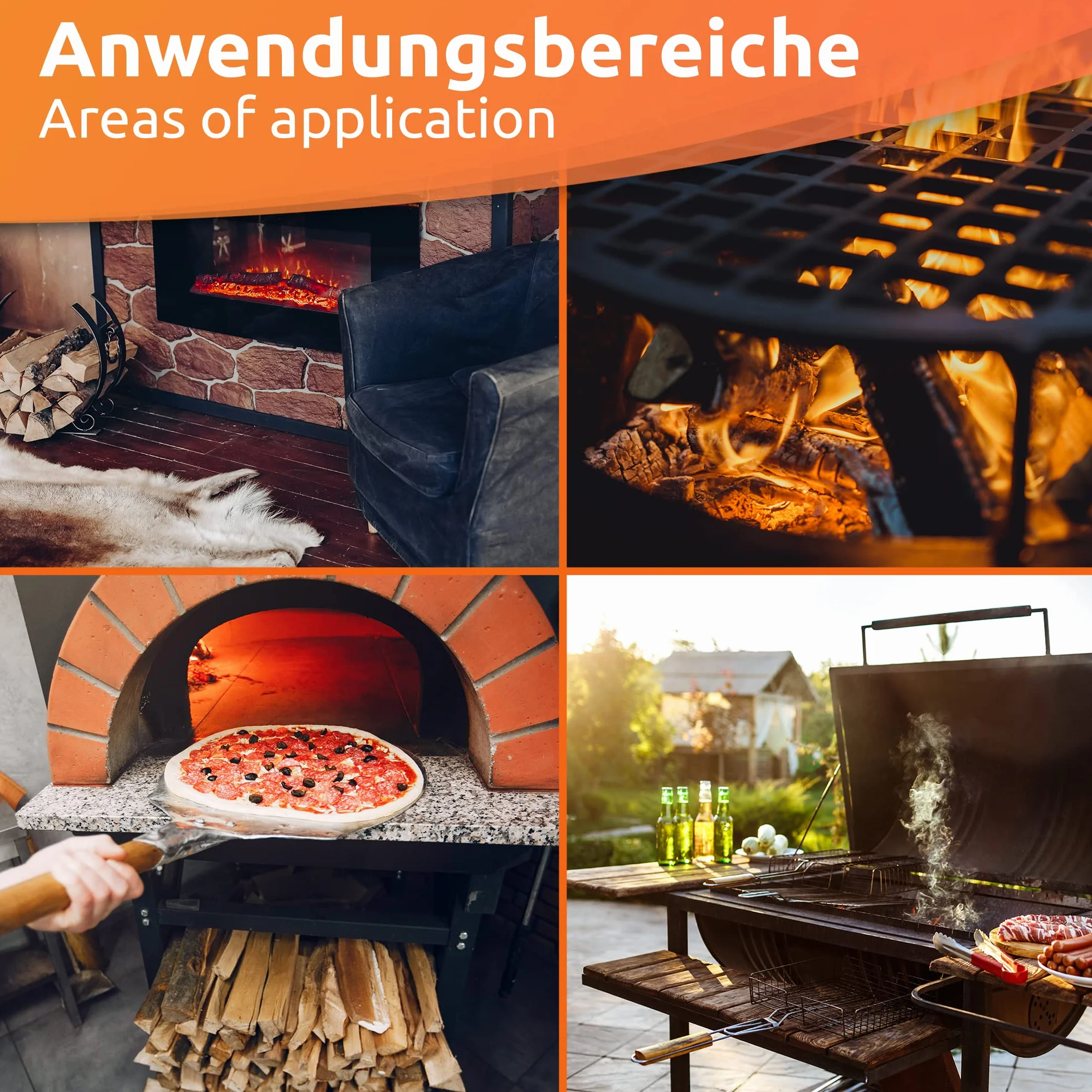 ECENCE Szczotka druciana mosiężna z karbowanym włosiem do czyszczenia pieców do pizzy wędzarniczych