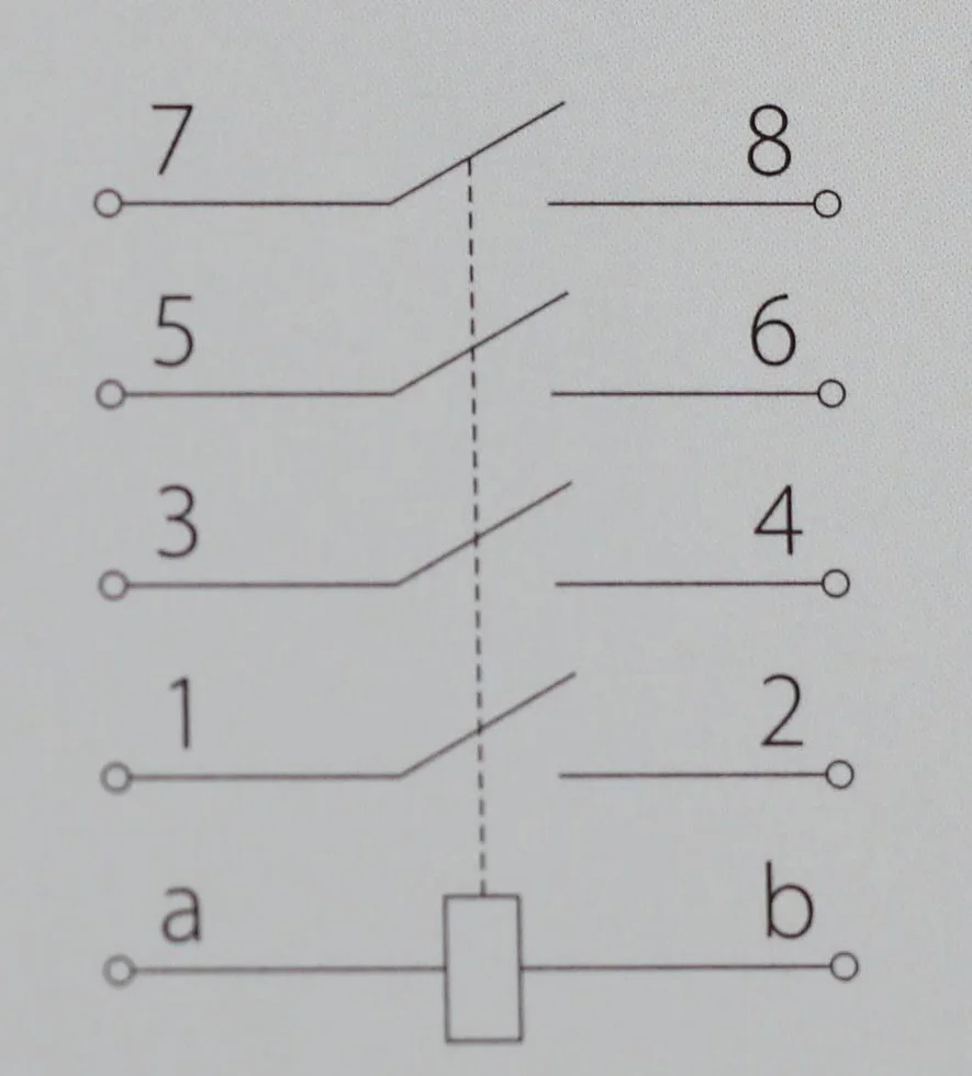 Stycznik silnika KEDU JD3/JD4 4 styki NO 230V 400V 50Hz 10 pinów