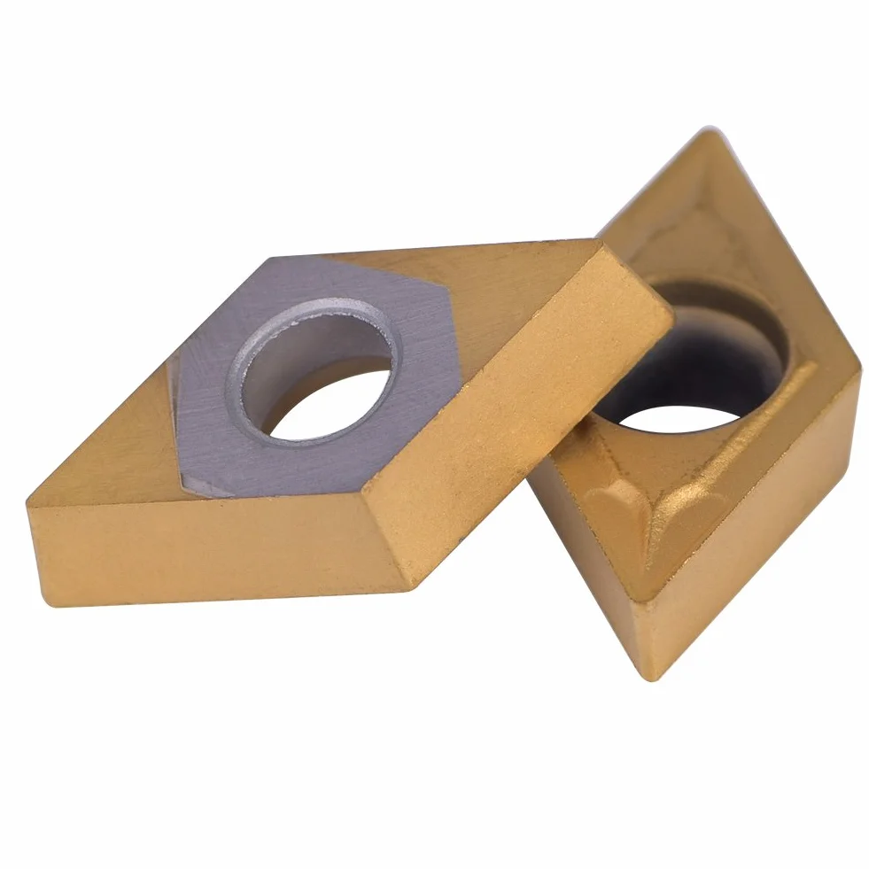 10pcs Kształt Diamentowy Wstawki do wkładek węgla do zwykłej maszyny ze stali nierdzewnej narzędzie do tokarki narzędzie zewnętrzne z obudowy DCMT11T304-HM YBC251