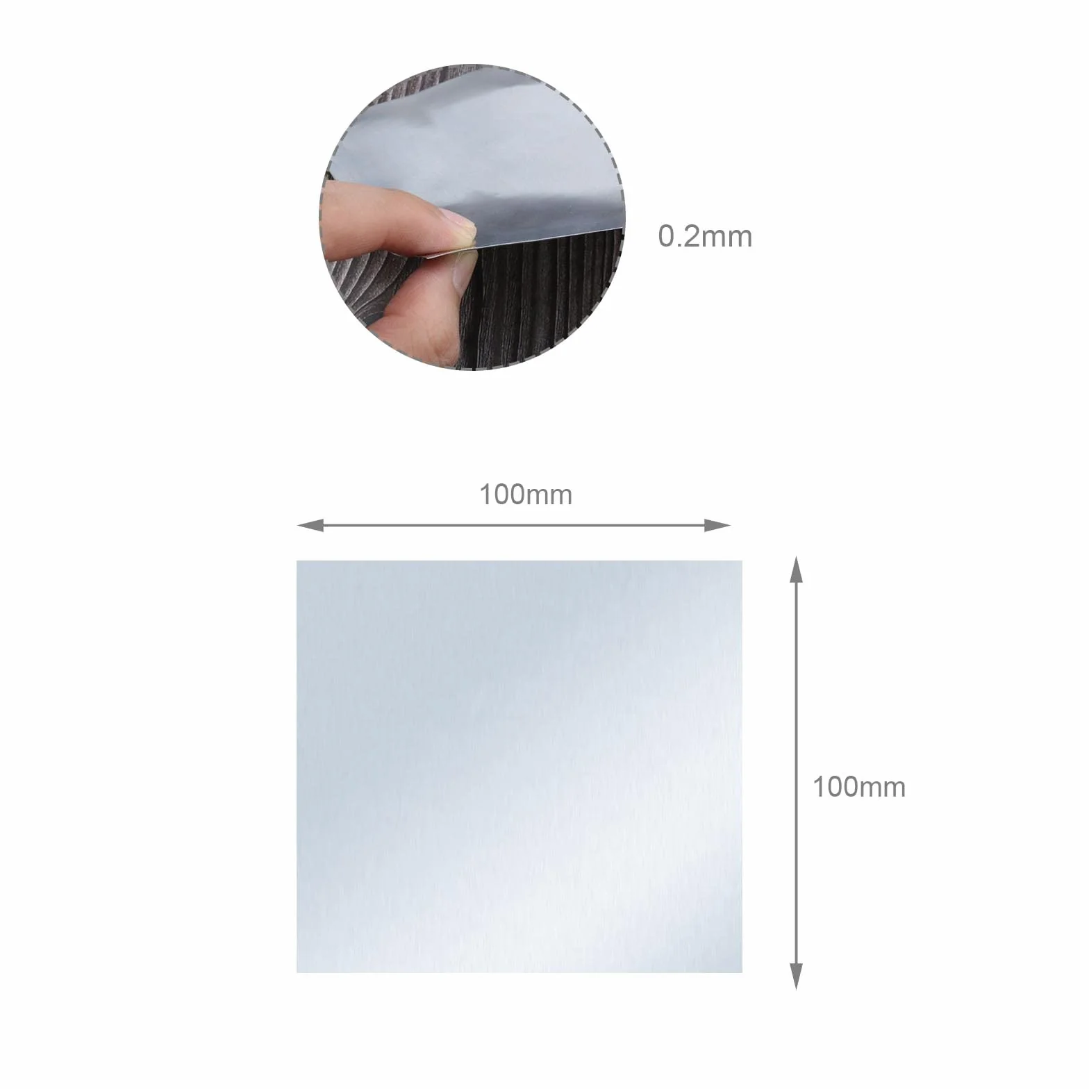 Blacha cynkowa Zn 99,9% czystość 100x100x0,2 mm do laboratorium