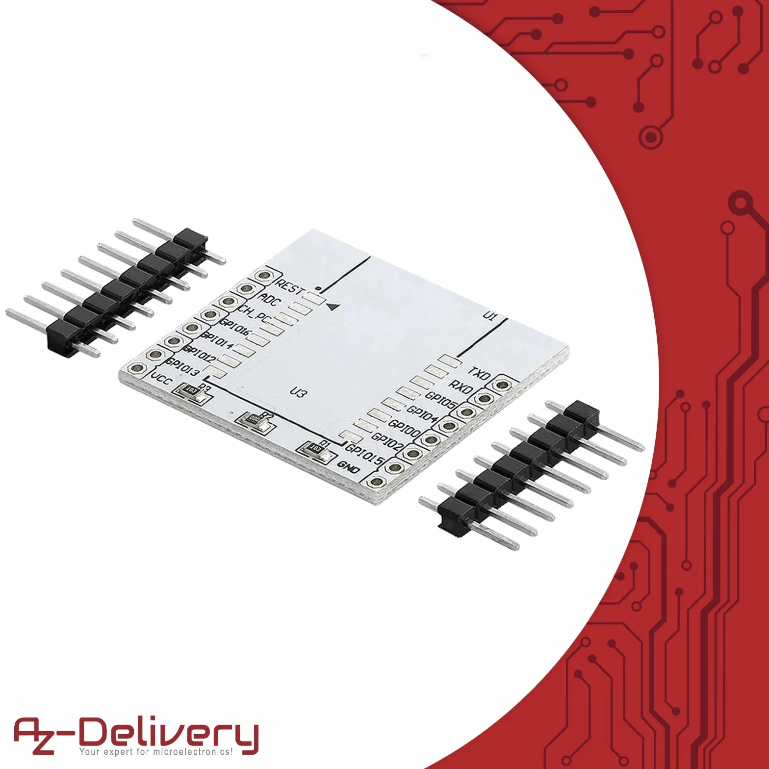 AZDelivery 5 x ESP8266 ESP-12F ulepszona wersja do ESP-12E WLAN WIFI moduł z płytą adaptera kompatybilny z Arduino w tym e-Book!