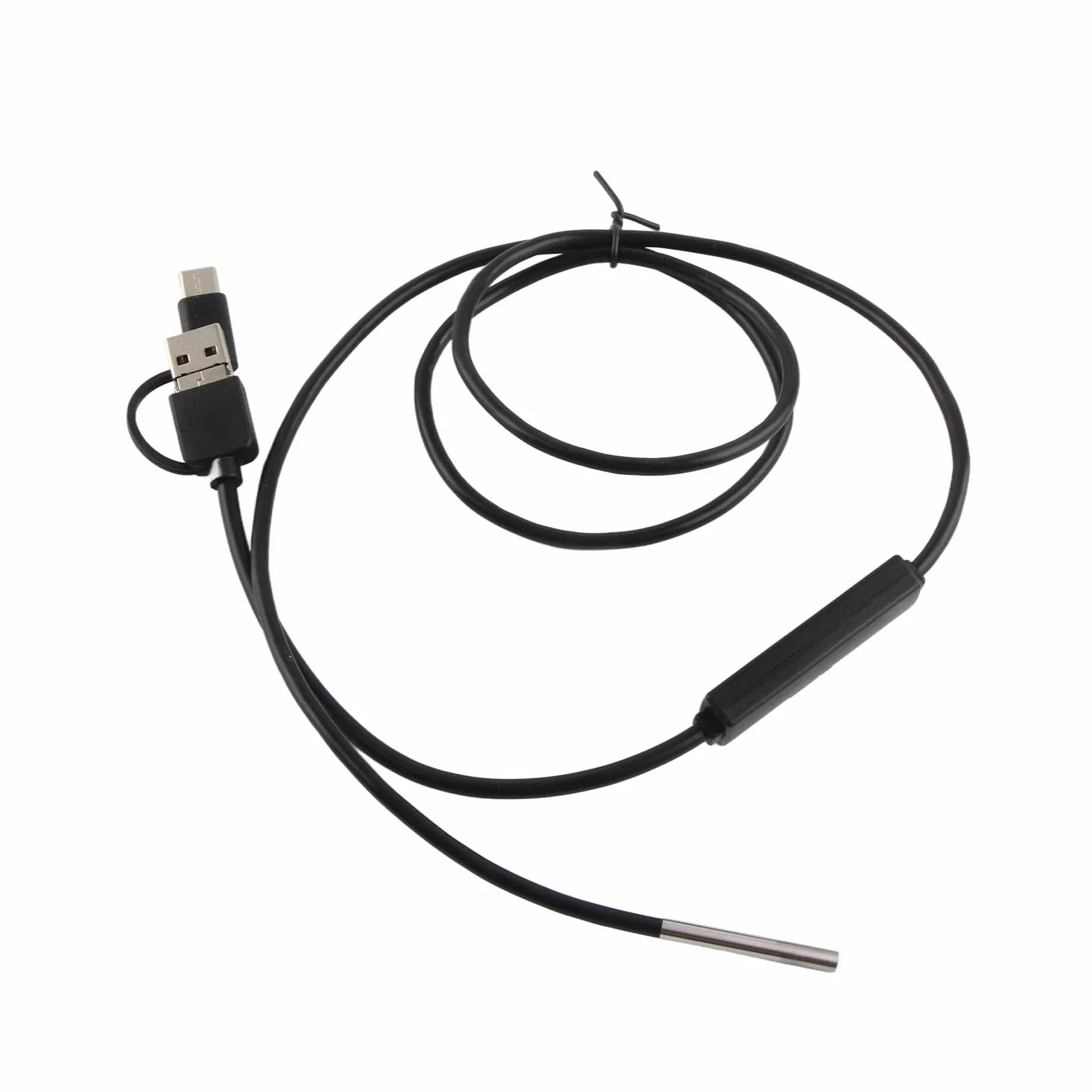 Endoskop 3 w 1, kamera endoskopowa, wodoszczelna kamera typu C, USB endoskop do telefonów z systemem Android, obiektyw 3,9 mm, wodoszczelna kamera endoskopowa, 1280 x 720 (1 m)