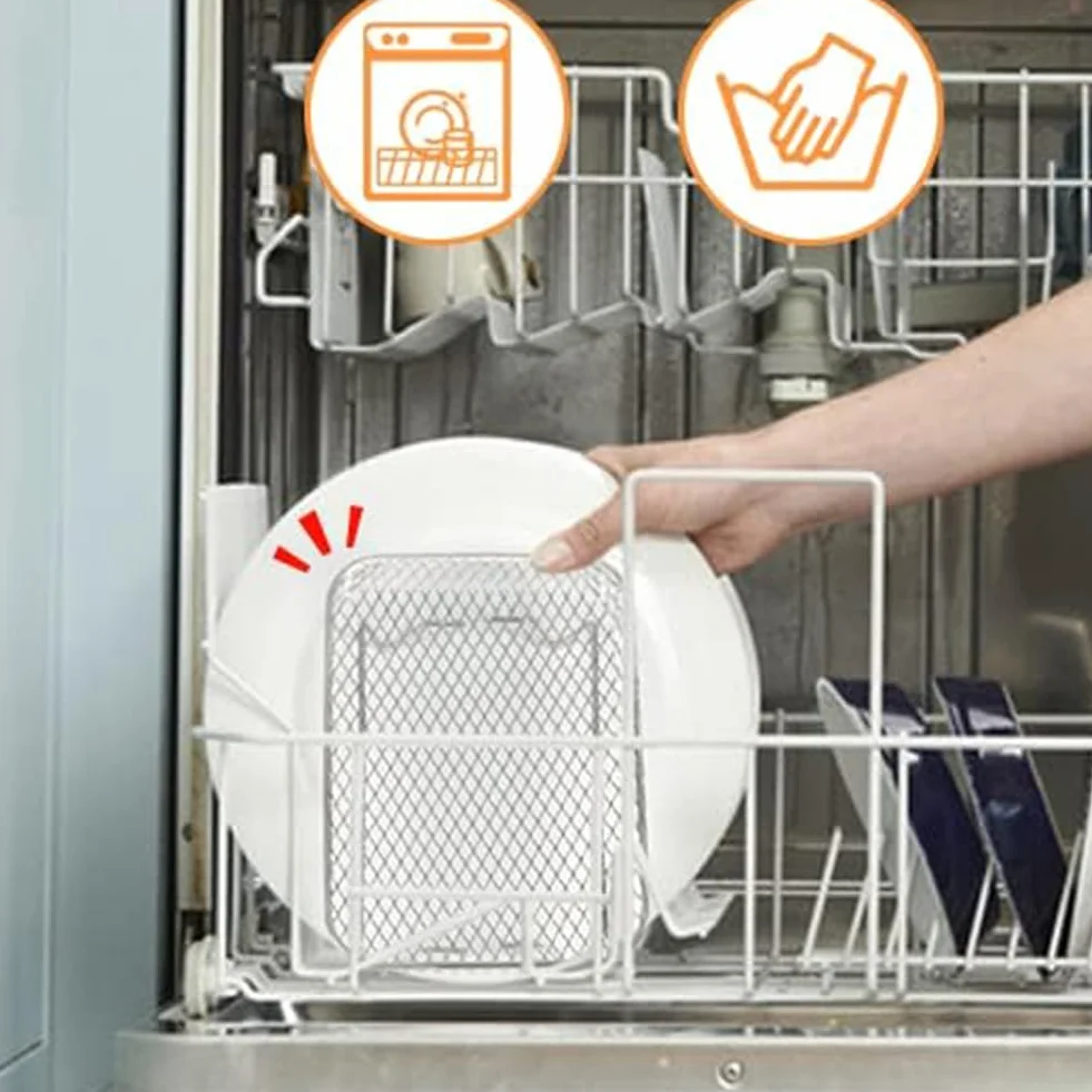 Stojaki do frytkownic, kosz do frytkownic na gorące powietrze, kosze ze stali nierdzewnej Frytter do Airfryer układane w stos, kosze do Airfryer, stojak do frytkownic, ruszt grillowy do frytkownic na