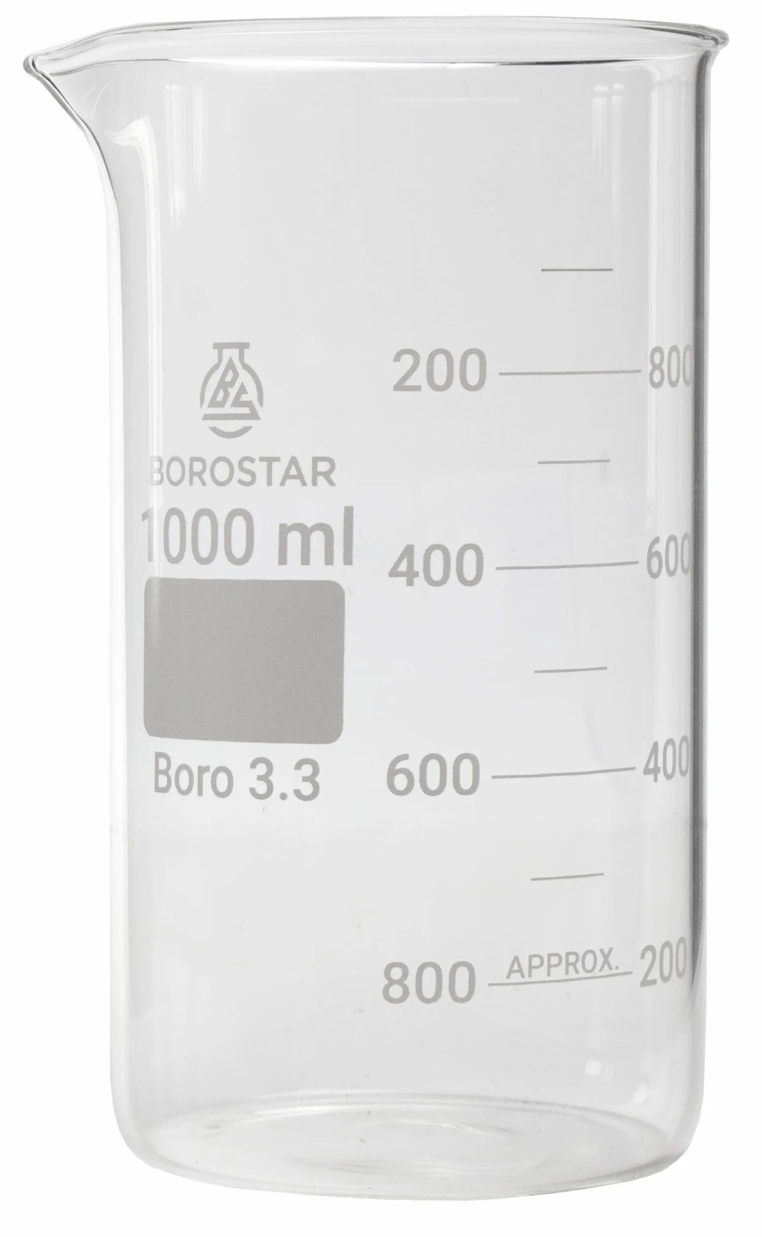 Zlewka (Boro 3.3), wysoka forma z podziałką i dzióbkiem, 1000 ml