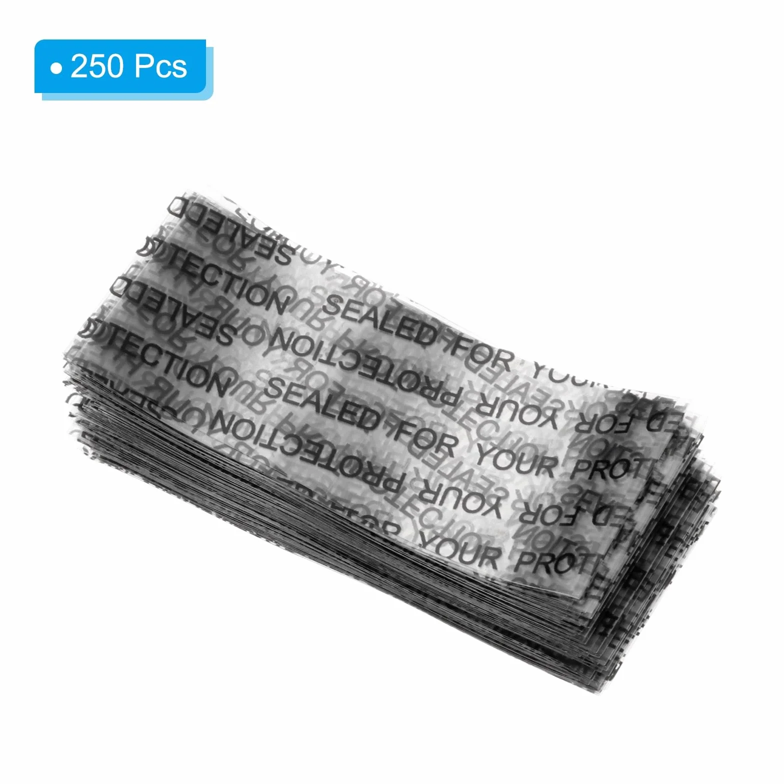 PATIKIL 73x30mm Czarny nadruk PVC perforowane opaski termokurczliwe, 250 sztuk folii termokurczliwej do butelek puszki puszki odpowiednia średnica 1,69 do 1,81 cala, przezroczyste