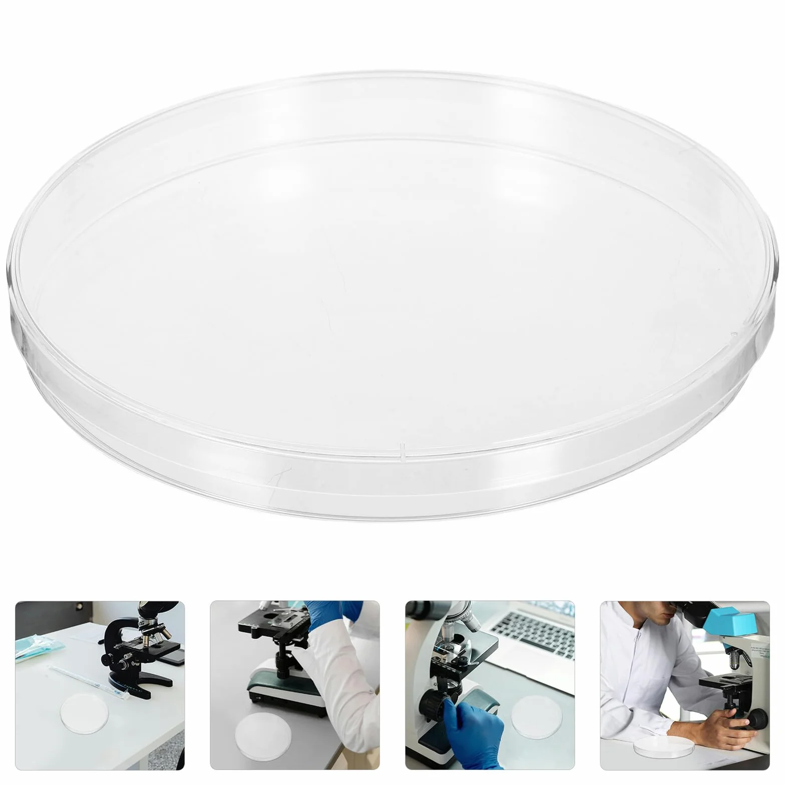 Hohopeti 10 Szt. Plastikowych Misek Petriego z Pokrywką Przezroczyste Naczynia Laboratoryjne Do Hodowli Tkanek