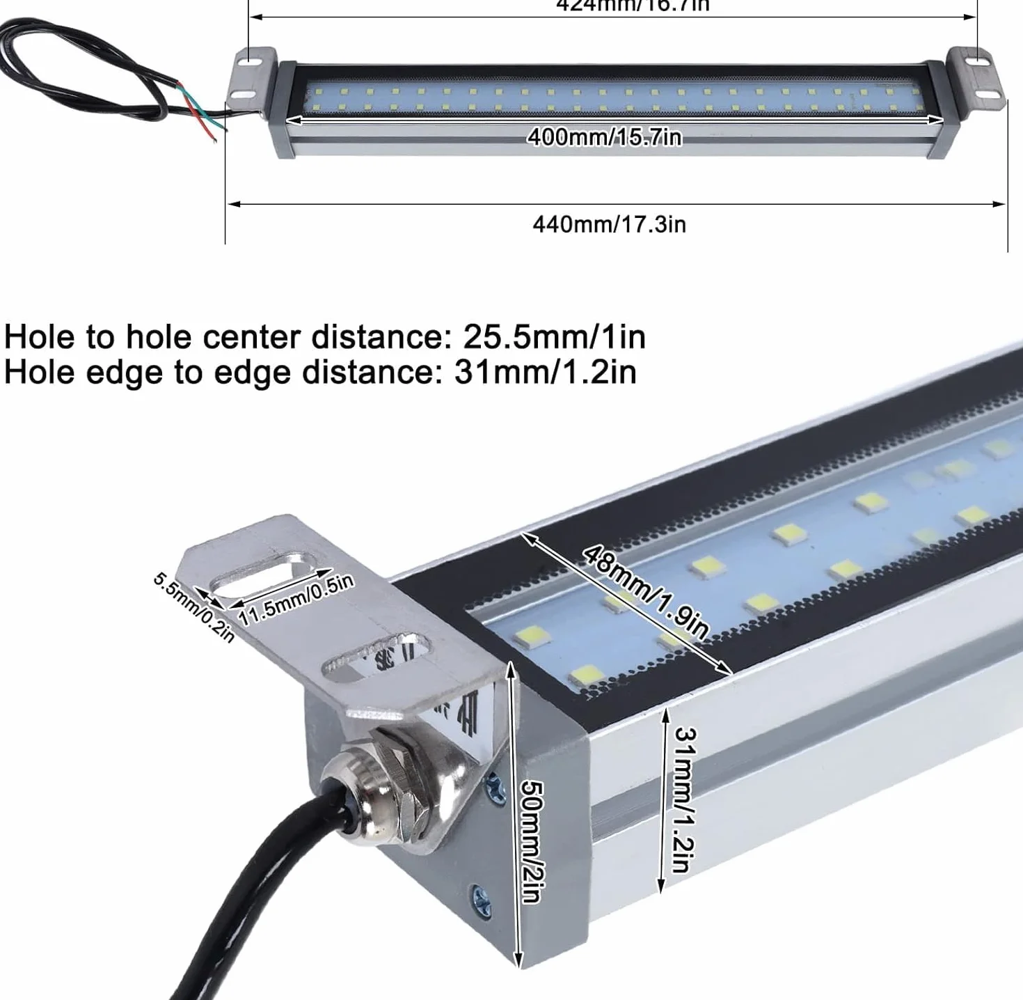Oświetlenie Maszynowe LED IP67 Wodoodporne Przeciwwybuchowe 24V 36V