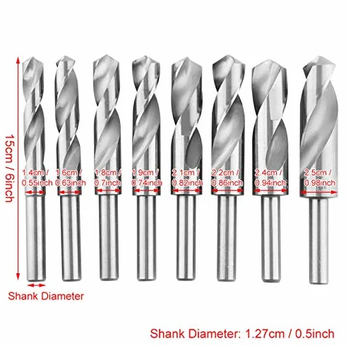 Zestaw Wierteł HSS do Metalu Hartowanej Stali 6szt 14-25mm Uniwersalny