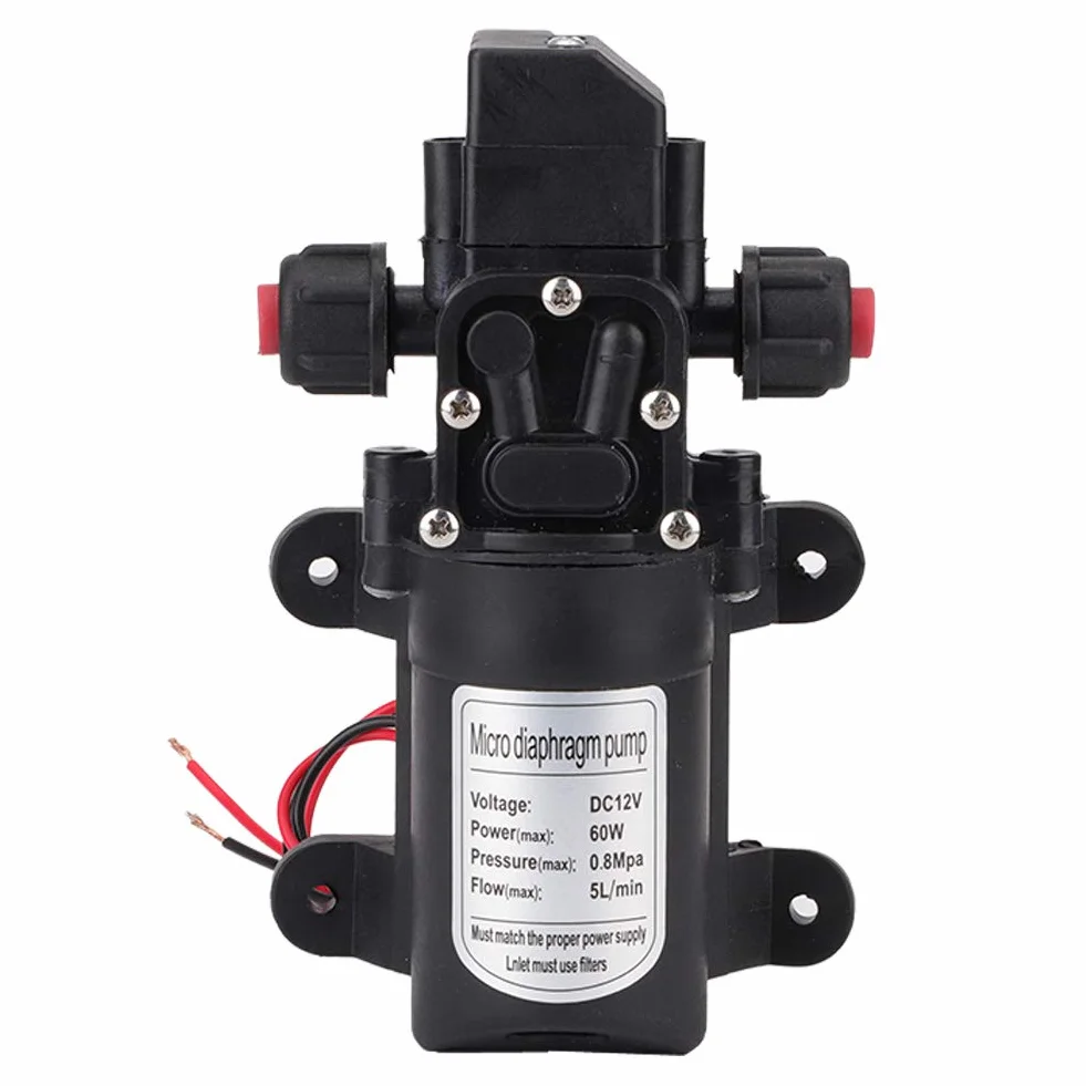 Wysokociśnieniowa pompa wodna, samozasysająca 12 V, 5 l/min 60 W, samozasysająca do łodzi kempingowej RV 115Psi, popularny, normal, Membrana