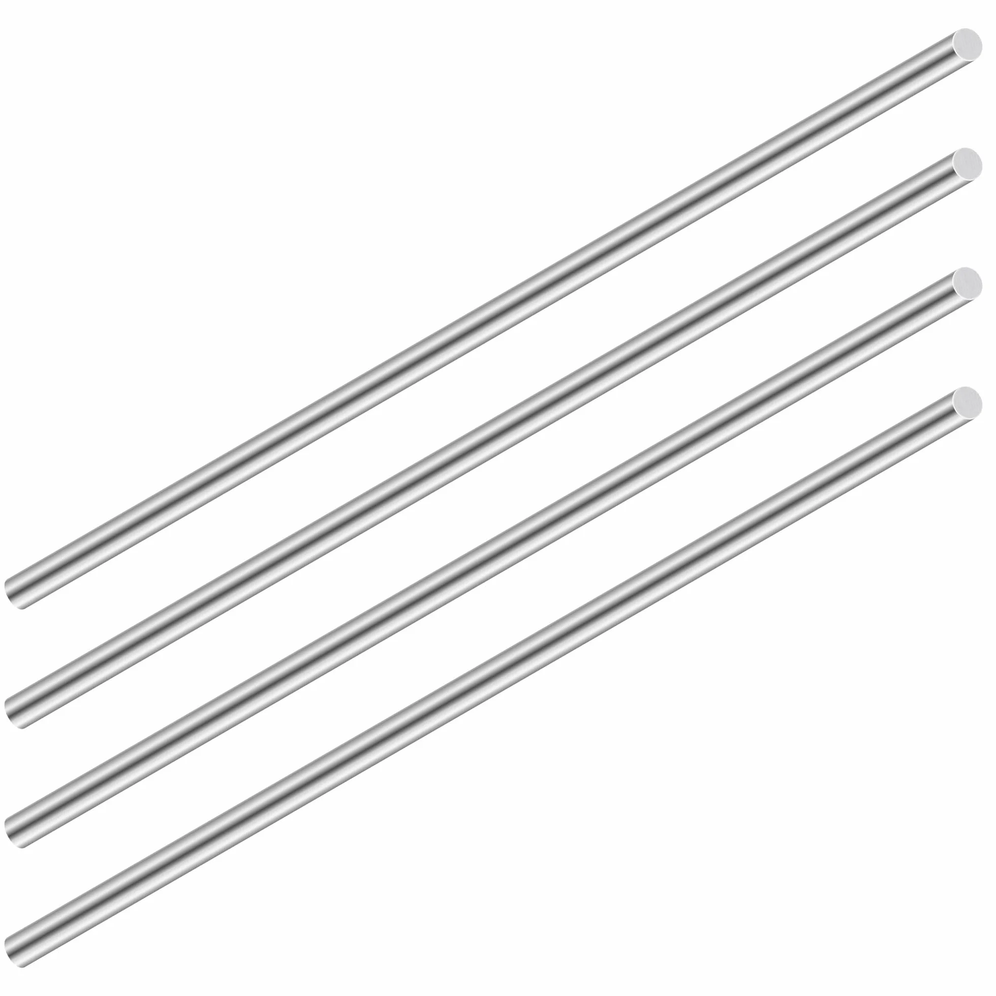 Pręty ze stali nierdzewnej 4 mm x 100 mm, solidne pręty ze stali nierdzewnej 304, okrągłe pręty ze stali nierdzewnej do majsterkowania (4 sztuki)