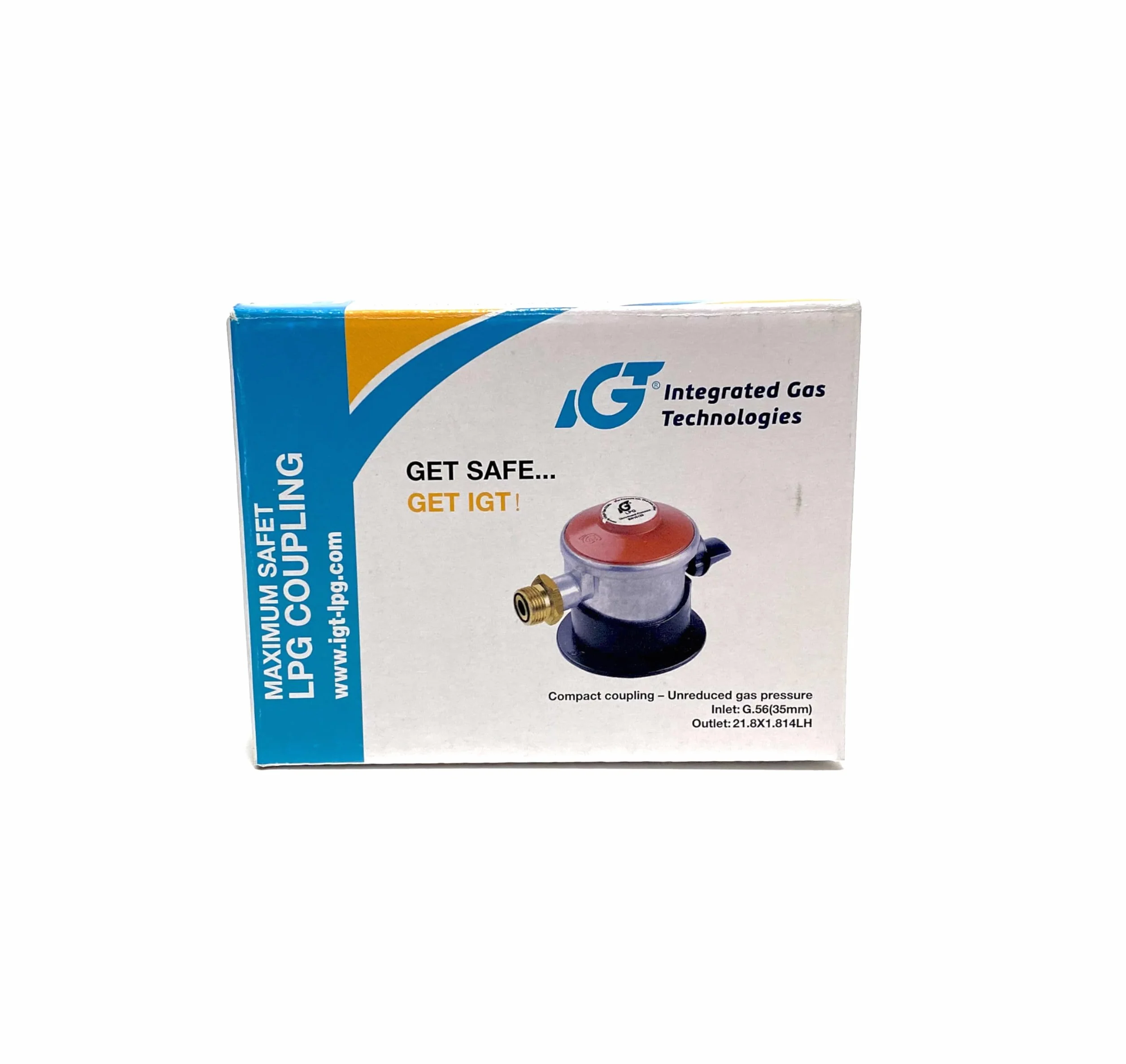 IGT Adapter Jumbo Clip-On 35 mm KLF reduktor ciśnienia do butli gazowych Hiszpania Portugalia Norwegia