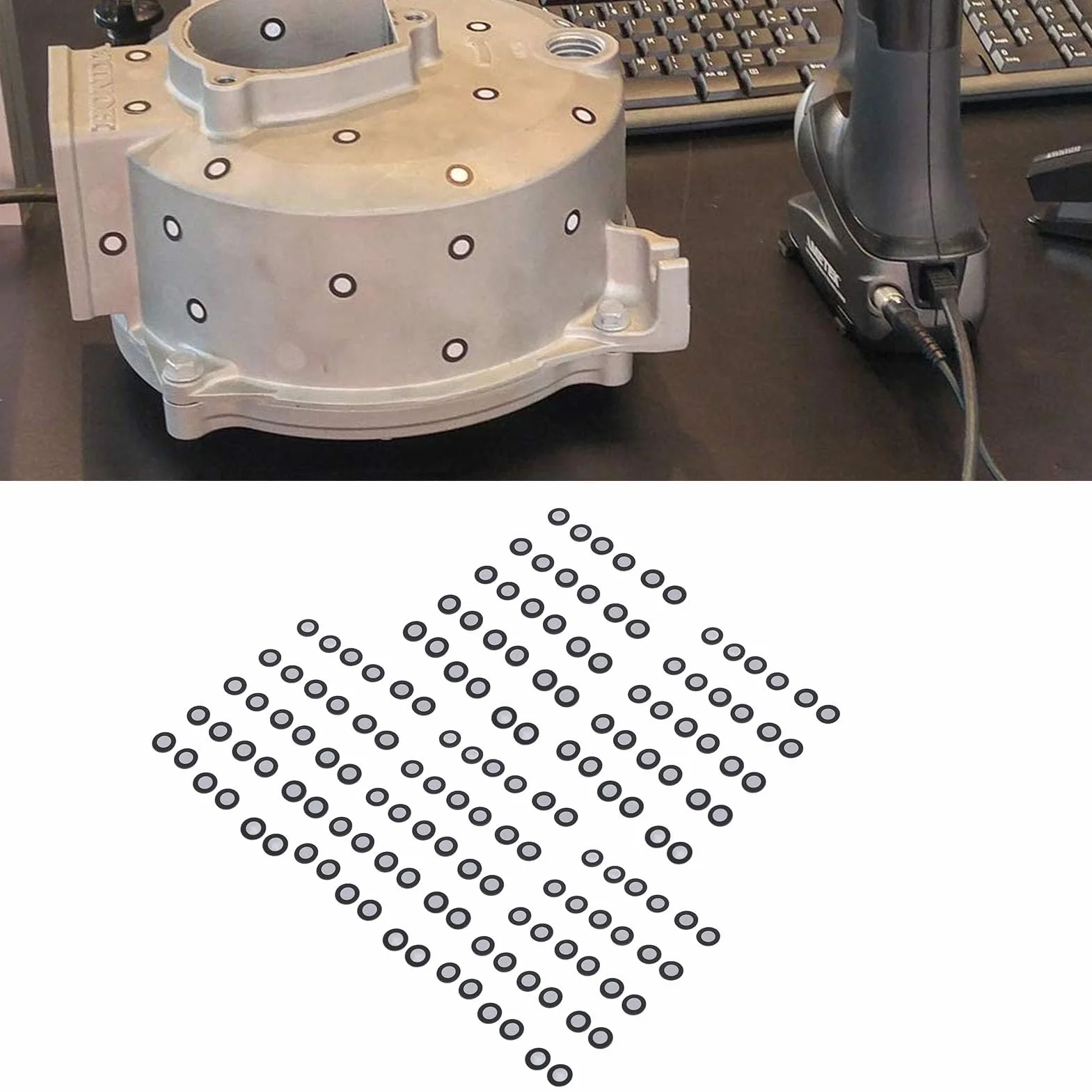 Magnetyczny Znacznik Odblaskowy do Skanowania 3D 6mm ID 10mm OD 150 szt.