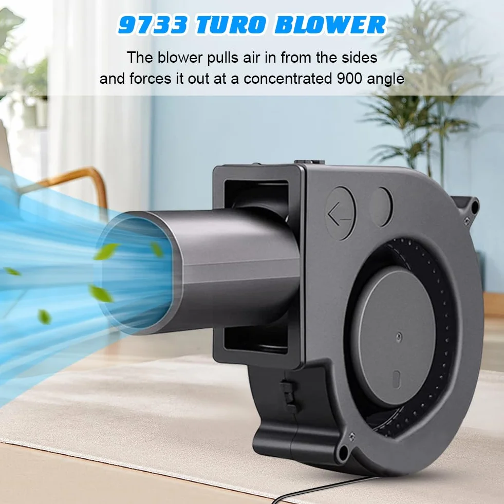 Wentylator promieniowy 230 V AC 97 mm z regulatorem prędkości czarny