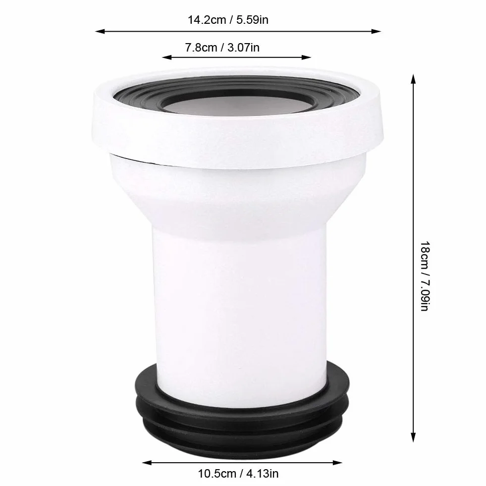 DEWIN Zestaw przyłączeniowy do WC, rurka plastikowa, instalacja kanalizacyjna, akcesoria