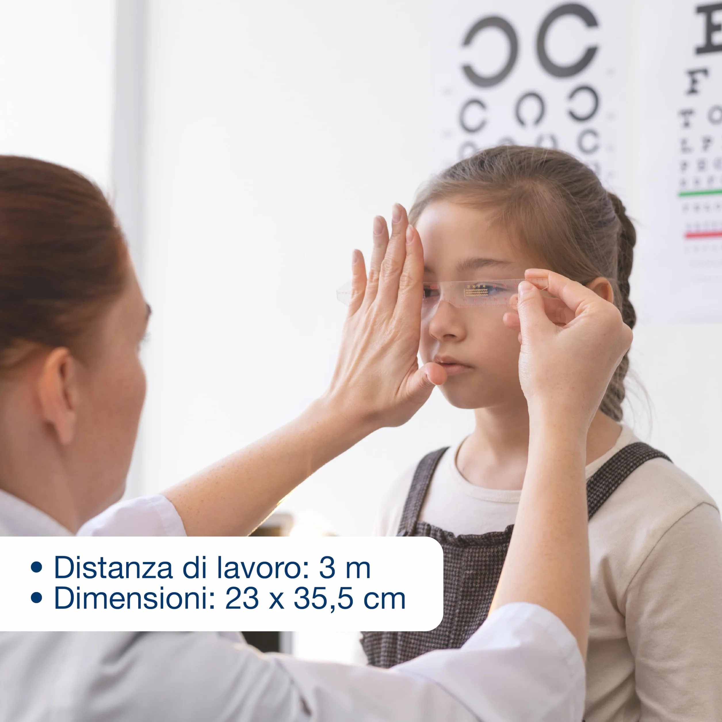 Gima Snellen 31301 Tablica Optometryczna, Szary/Czarny, ‎35.5 x 23 x 0.2 cm; 50 g