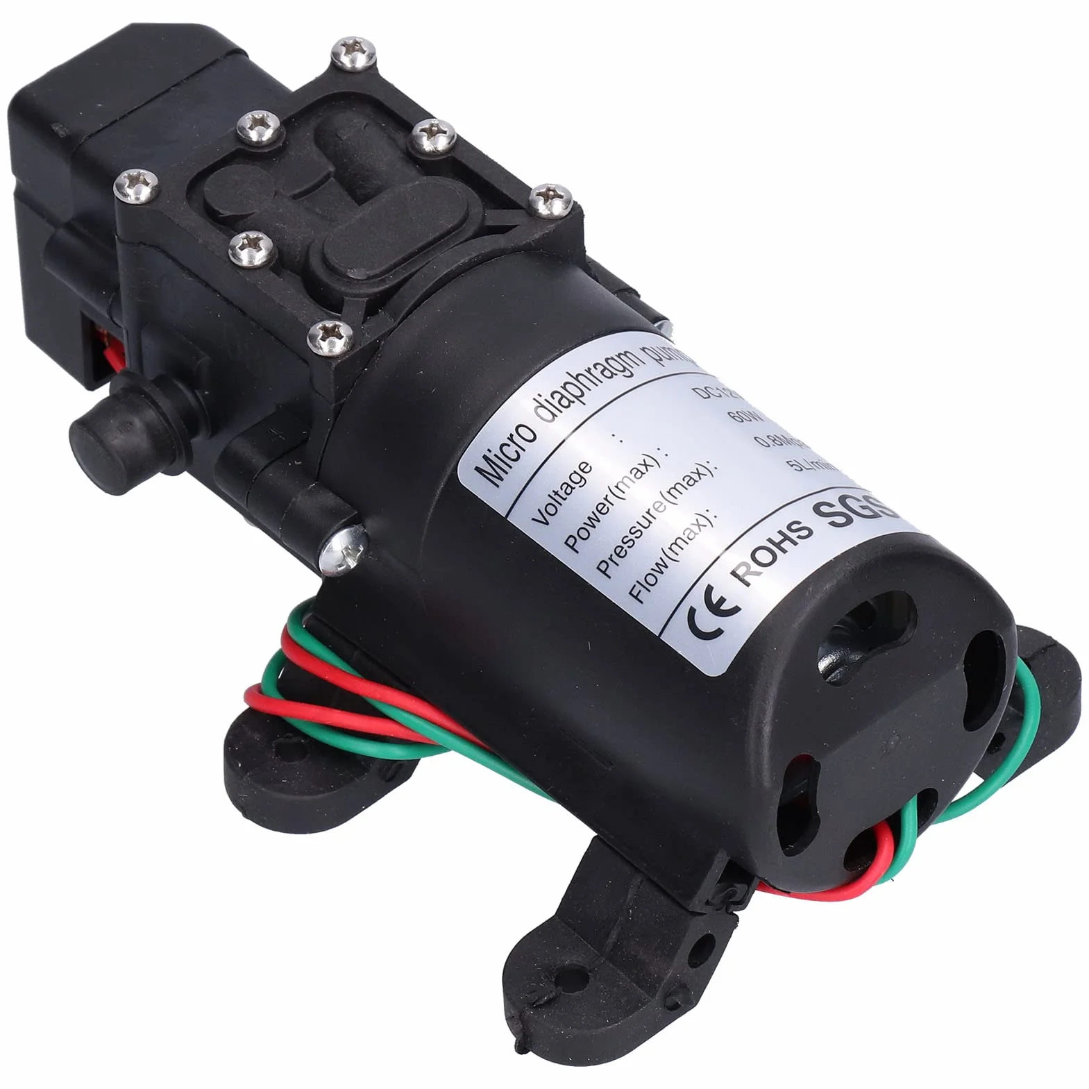 Pompa membranowa 12V 60W 5L/min 0.8Mpa Samozasysająca do nawadniania ogrodu