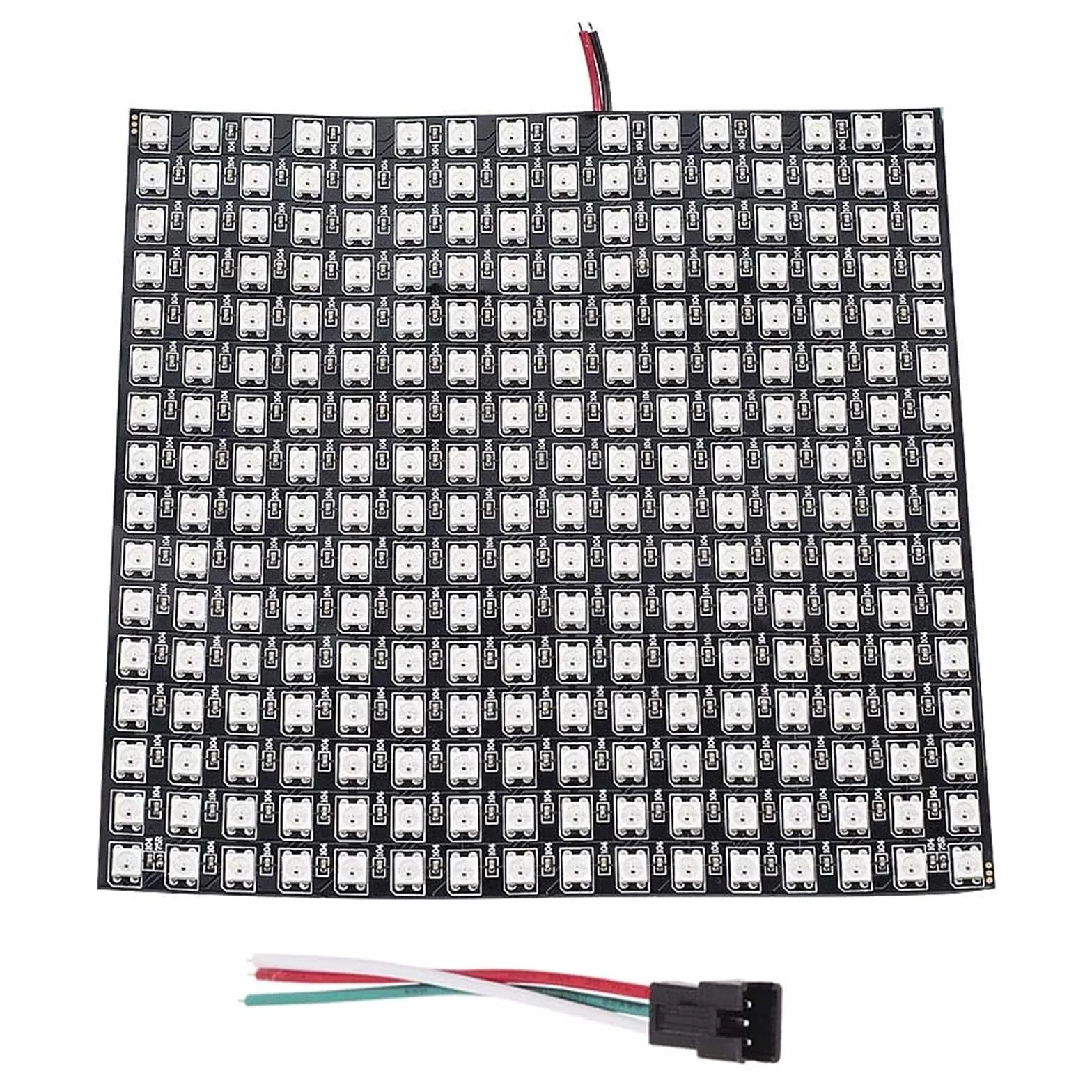 GERUI WS2812 RGB 16 x 16 panel LED ECO 256 pikseli LEDMatrix elastyczny moduł 5050SMD IC, sterowanie obrazami wideo, wyświetlanie tekstu, jednobarwne funkcje adresowalne, z DC5V, kompatybilny z