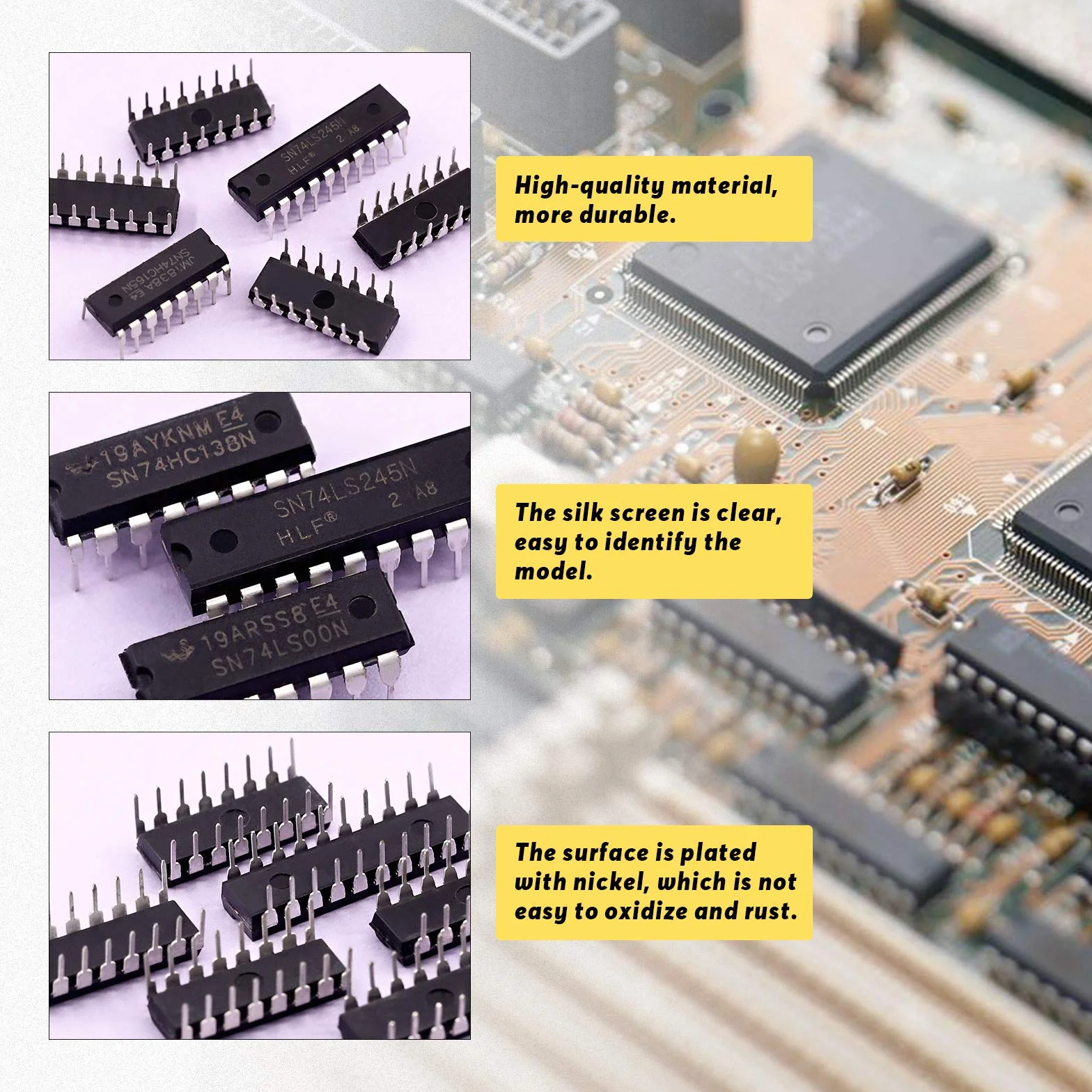 Swpeet Zestaw 40 sztuk 74HCxx 74LSxx Logic IC z pojemnikiem