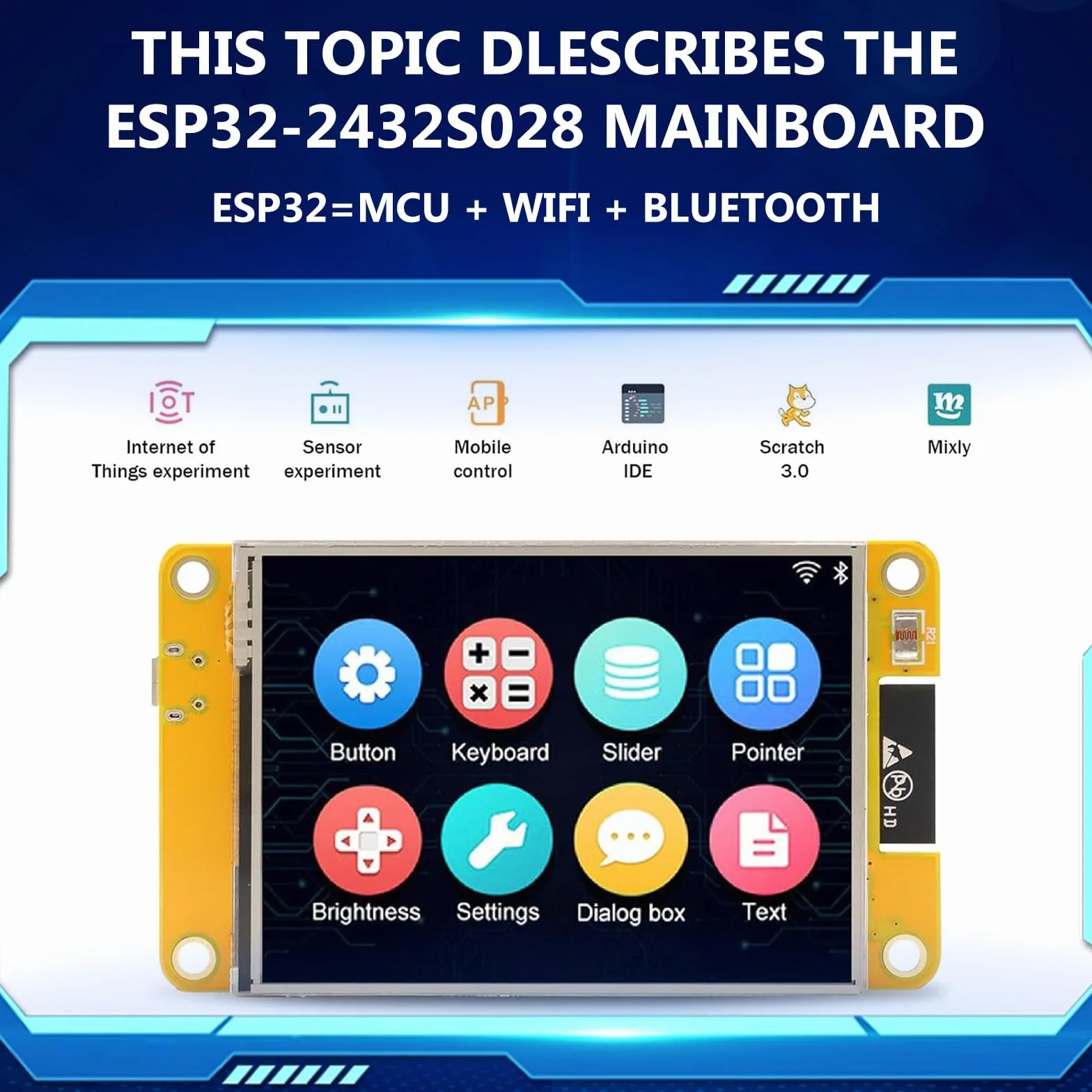 ESP32 wyświetlacz 2,8 cala 240x320 TFT dotykowy moduł Bluetooth dwurdzeniowy 240 MHz kompatybilny z Arduino LVGL