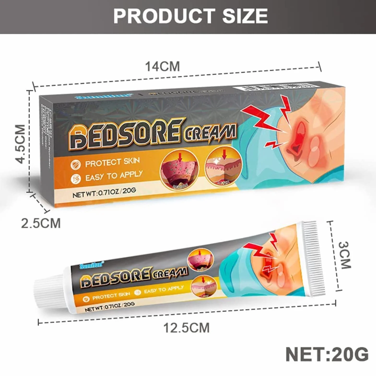 Krem do leczenia bólu łóżka, organiczny odleżyn, maść, odleżyna, krem łagodzący ból odleżyn, pielęgnacja ran w leczeniu odleżyn, leczenie odleżyn, gojenie się ran
