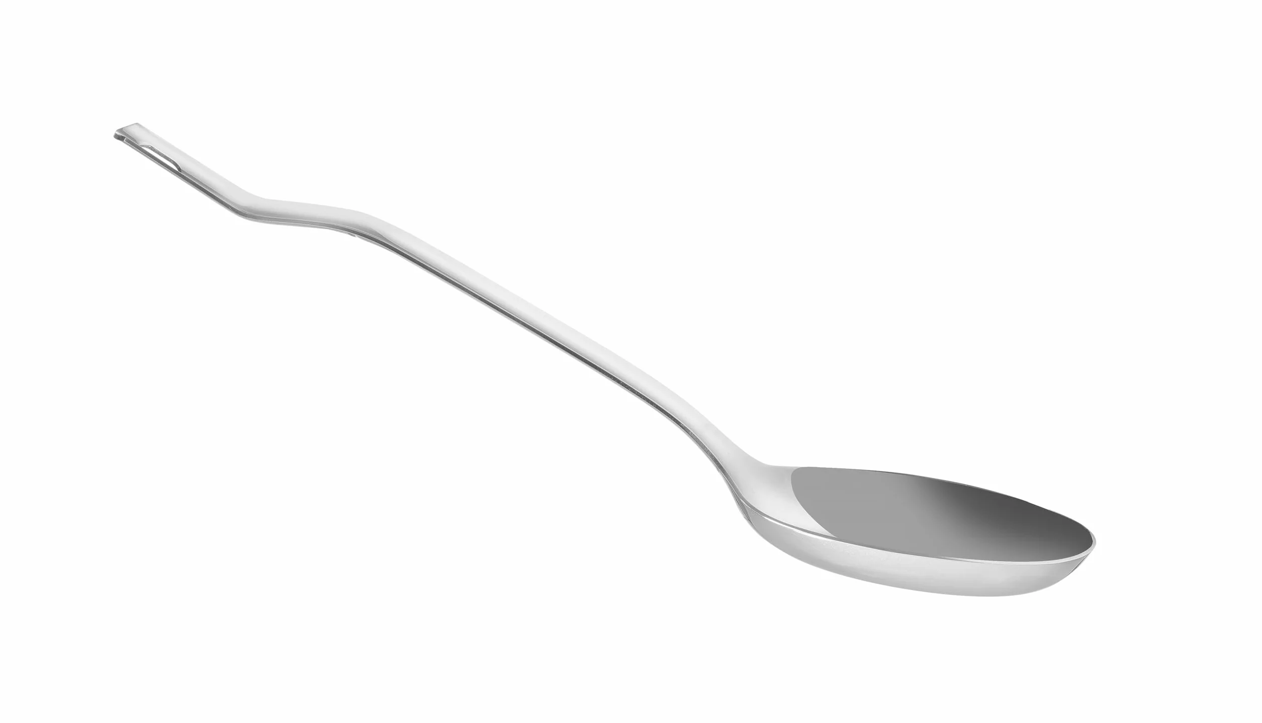 HENDI Łyżka do sosów, do sosów do pizzy, płaska podstawa, zakrzywiony uchwyt, z pętlą do zawieszania, chochla, chochla, pojemność: 50 ml, 280x65x(H)90mm, stal nierdzewna