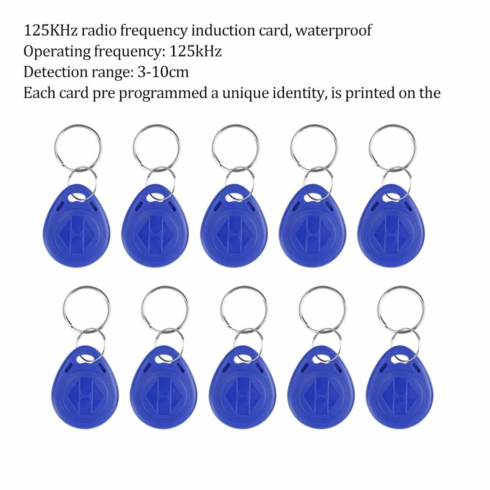 RFID 125 kHz samodzielna klawiatura kontrolera dostępu do drzwi 10 klawiszy 1 znacznik EM-ID