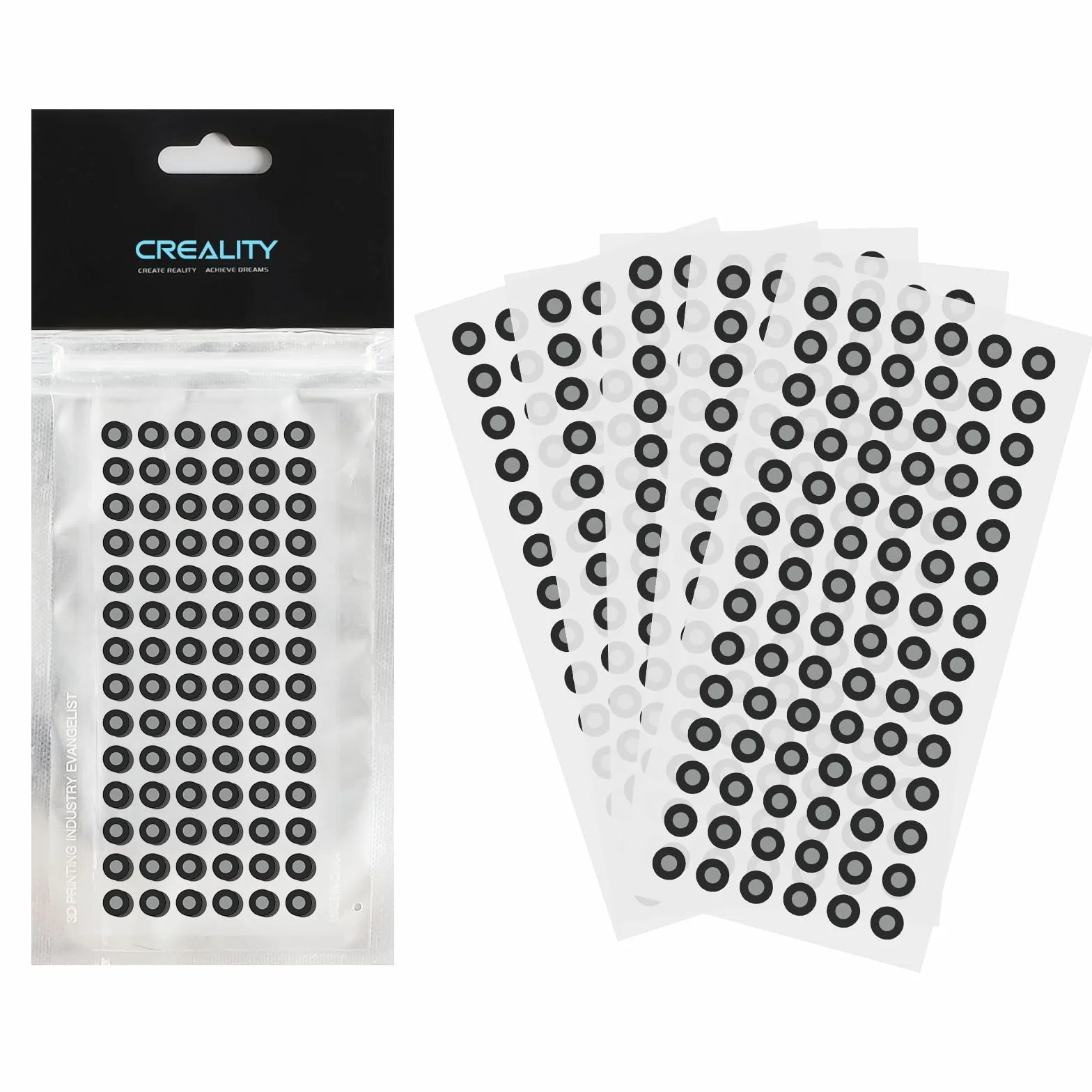 Creality 3D Scan Marker 3 mm naklejka optyczne punkty śledzenia punkt odniesienia 420 sztuk w 5 arkuszach do skanera 3D