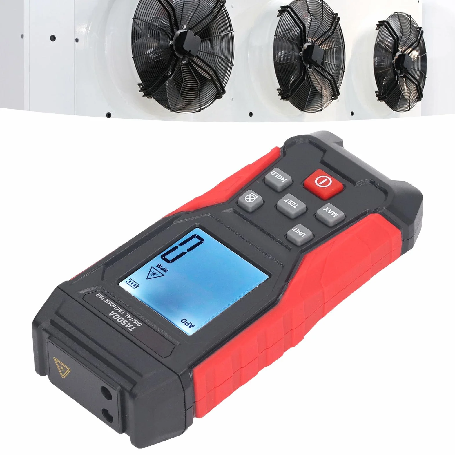Obrotomierz RPM, Obrotomierz Cyfrowy, Bezkontaktowy Przenośny Miernik RPM, Zawór z blokadą, Pomiar 3-100000RPM, Czujnik Półprzewodnikowy, Łatwe, Tachometry