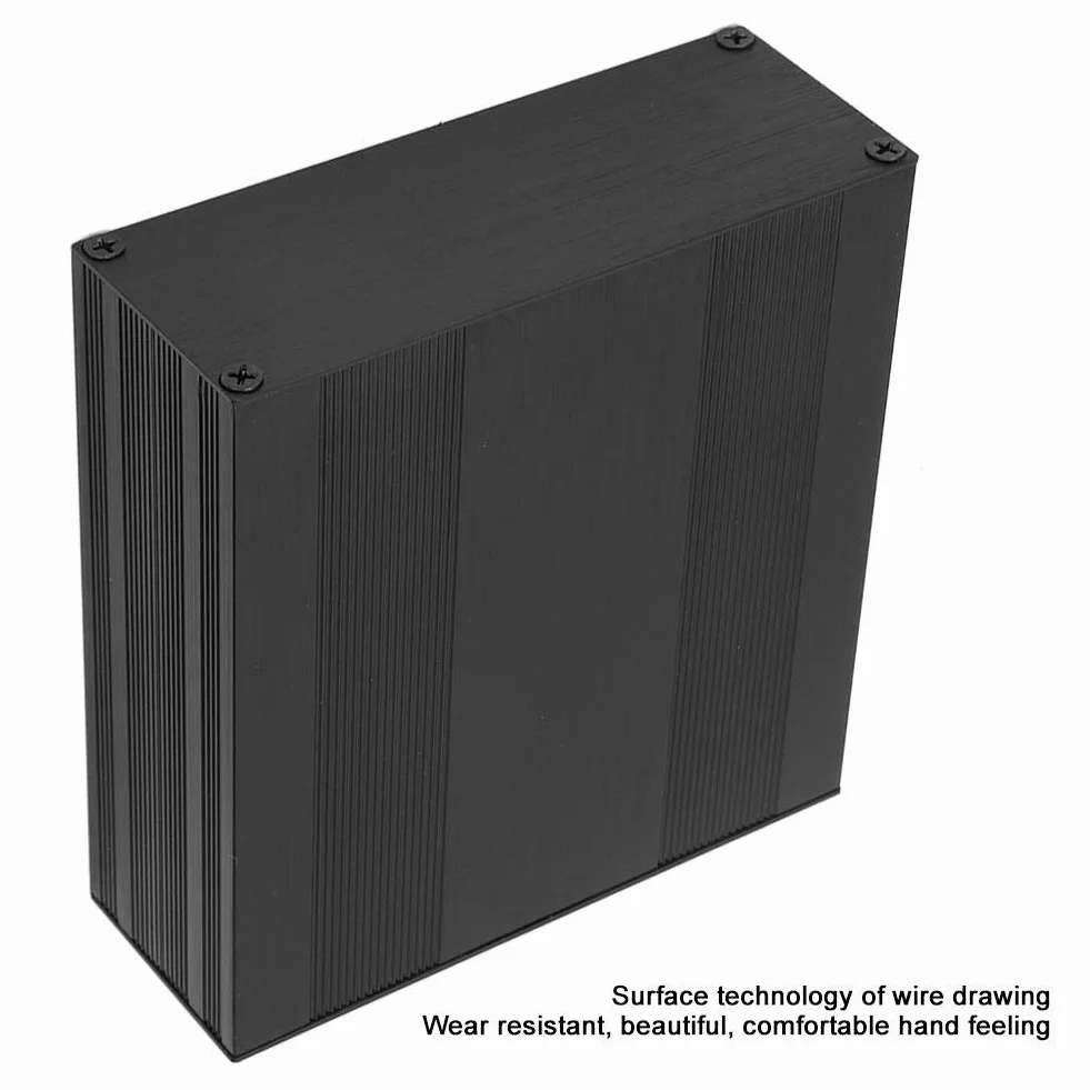 Obudowa aluminiowa czarna do projektu elektronicznego DIY dzielona