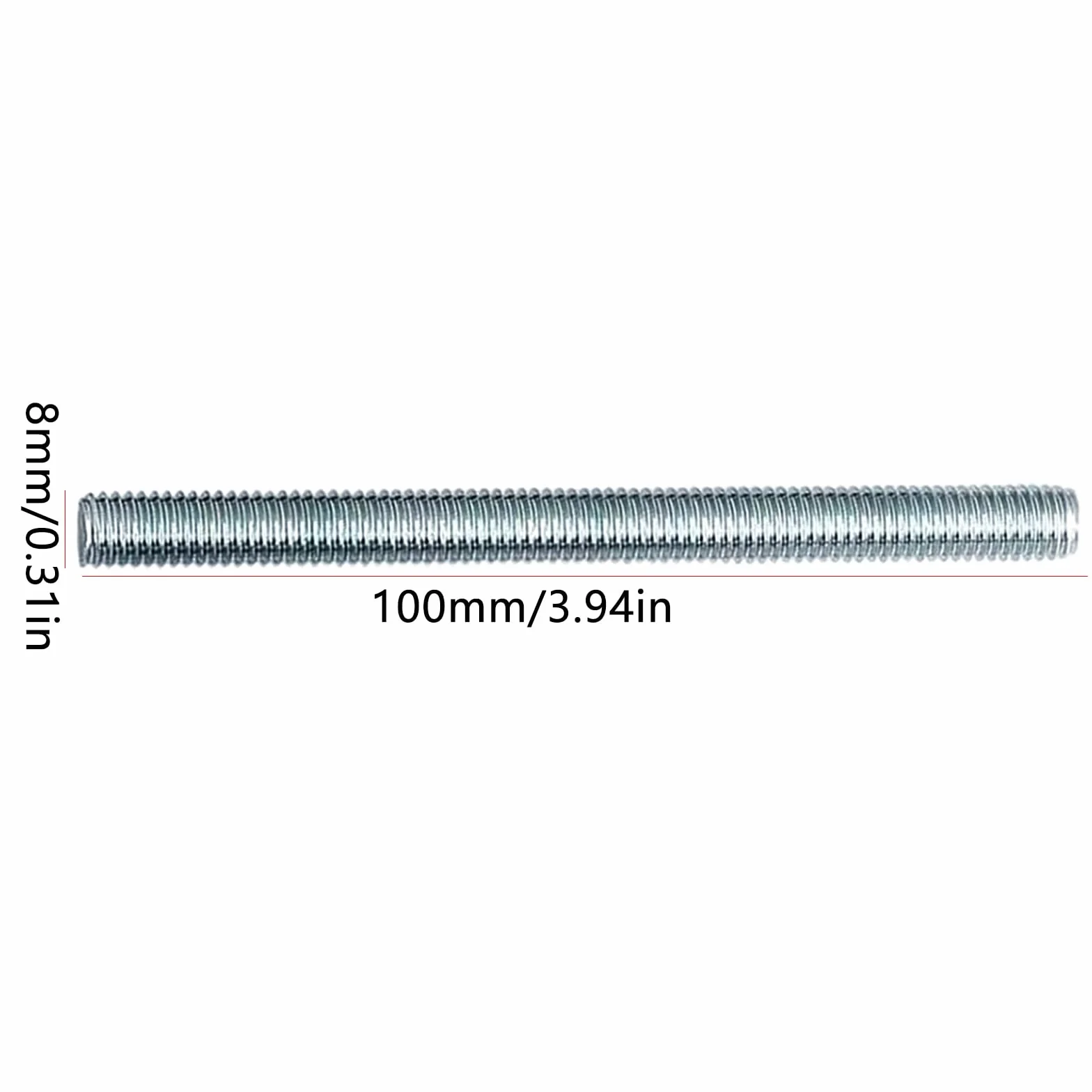 Pręty gwintowane ocynkowane M8 x 100 mm stal nierdzewna A2-70 DIN 975