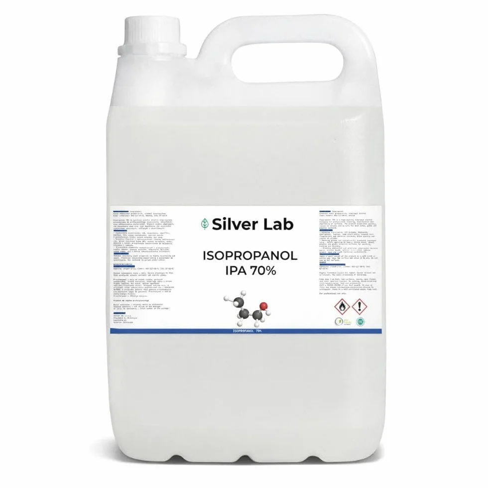 Izopropanol IPA 70% – 5 litrów alkoholu czyszczącego – alkohol techniczny do odtłuszczania, czyszczenia i odpylania powierzchni, szkła, elektroniki i narzędzi