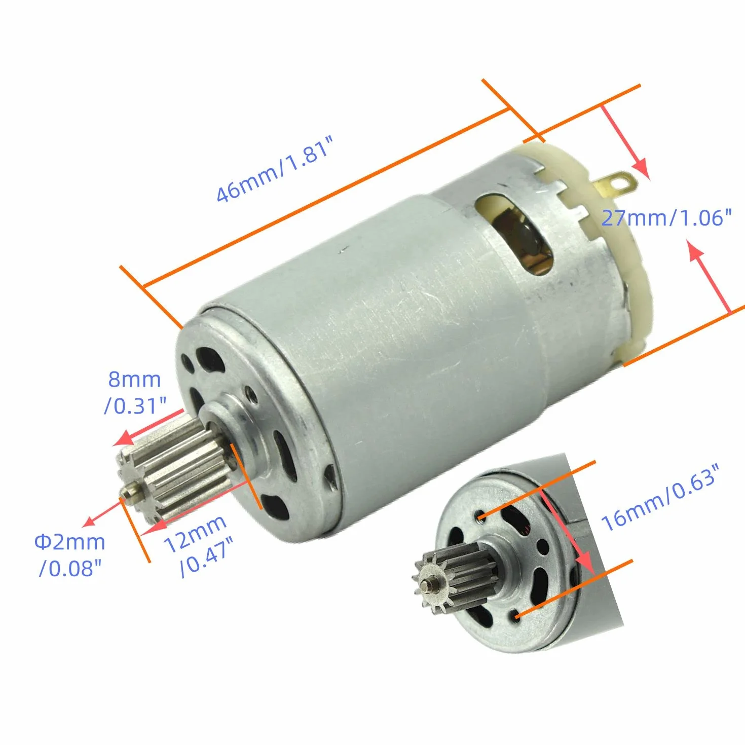 CHANCS RS390 Silnik elektryczny DC 12V 20000RPM 12 kół zębatych do samochodu zabawki