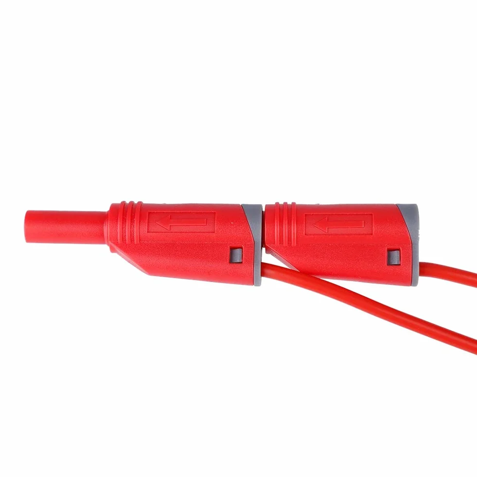 5 sztuk 3,3 stopy P1050-1 4mm przewód pomiarowy wtyczka bananowa bezpieczeństwo miękki silikon drut stos przewód pomiarowy 14AWG do multimetru